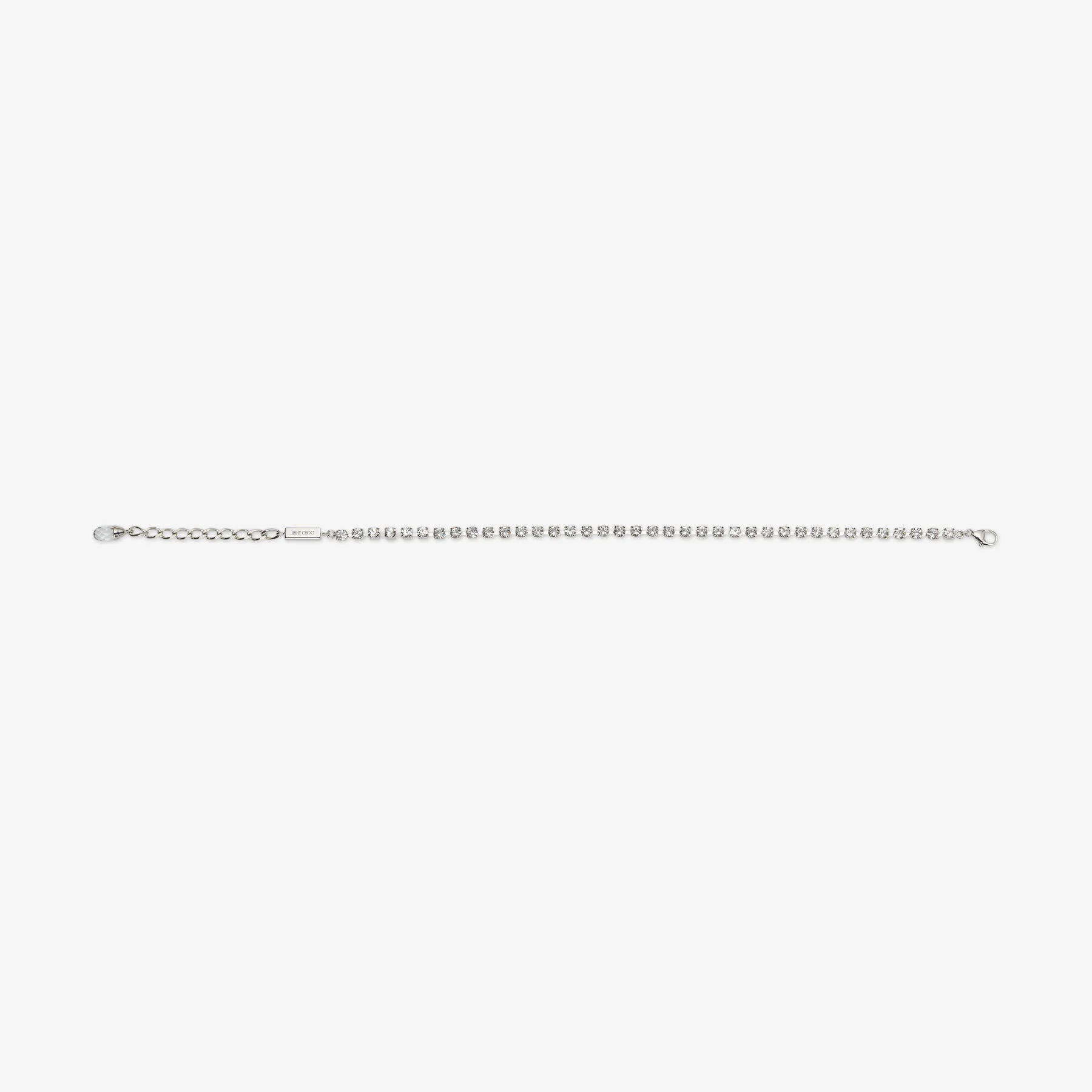 Saeda Anklet Silver-Finish Metal Anklet with Crystal
