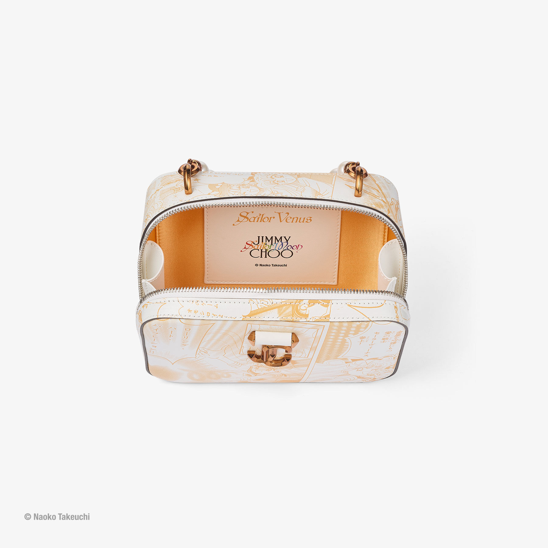 Sailor Venus Avenue Vanity Bag Orange Manga Print Leather Handbag