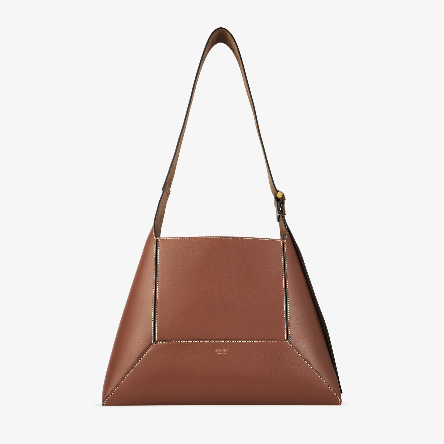 Diamond Hobo M Tan Leather Shoulder Bag