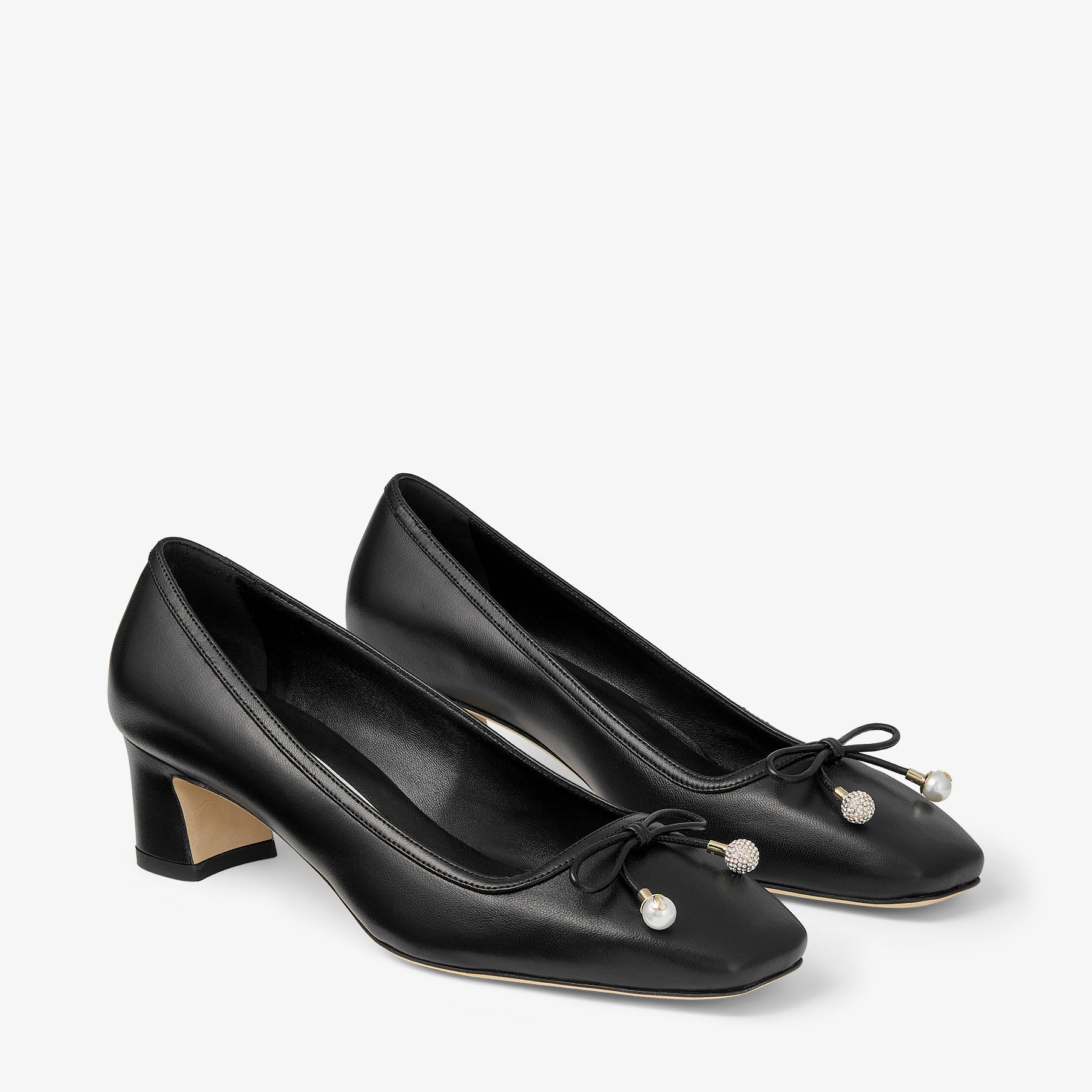 Elme 45 Black Nappa Leather Pumps