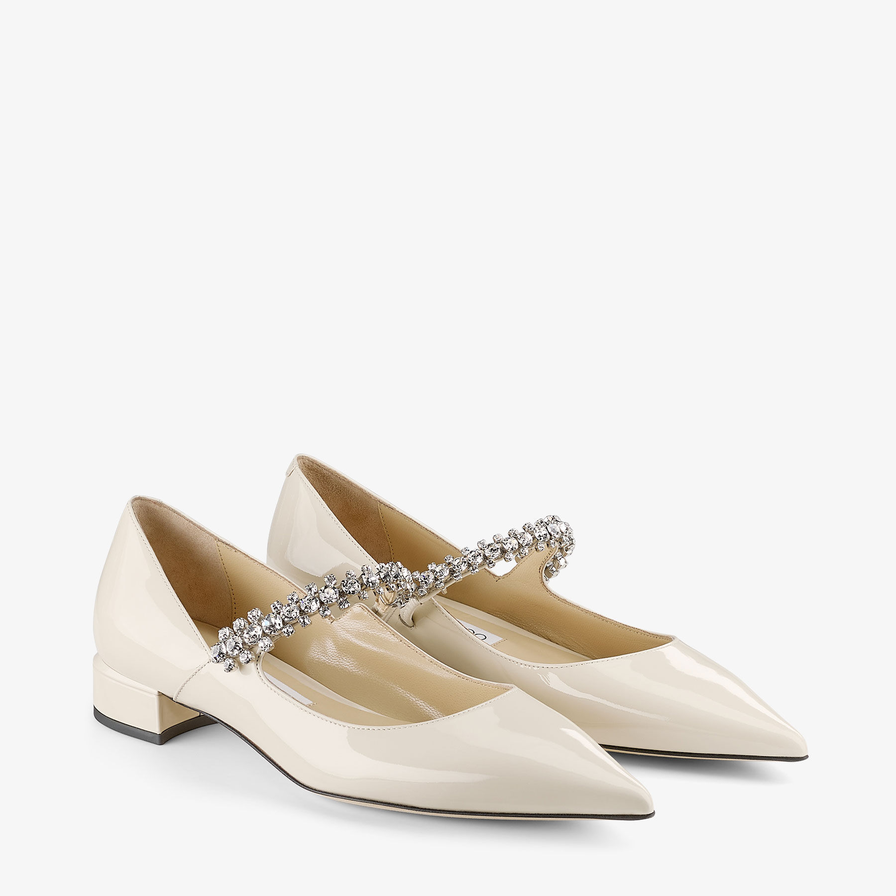 Bing Pump Flat Linen Patent Leather Flats