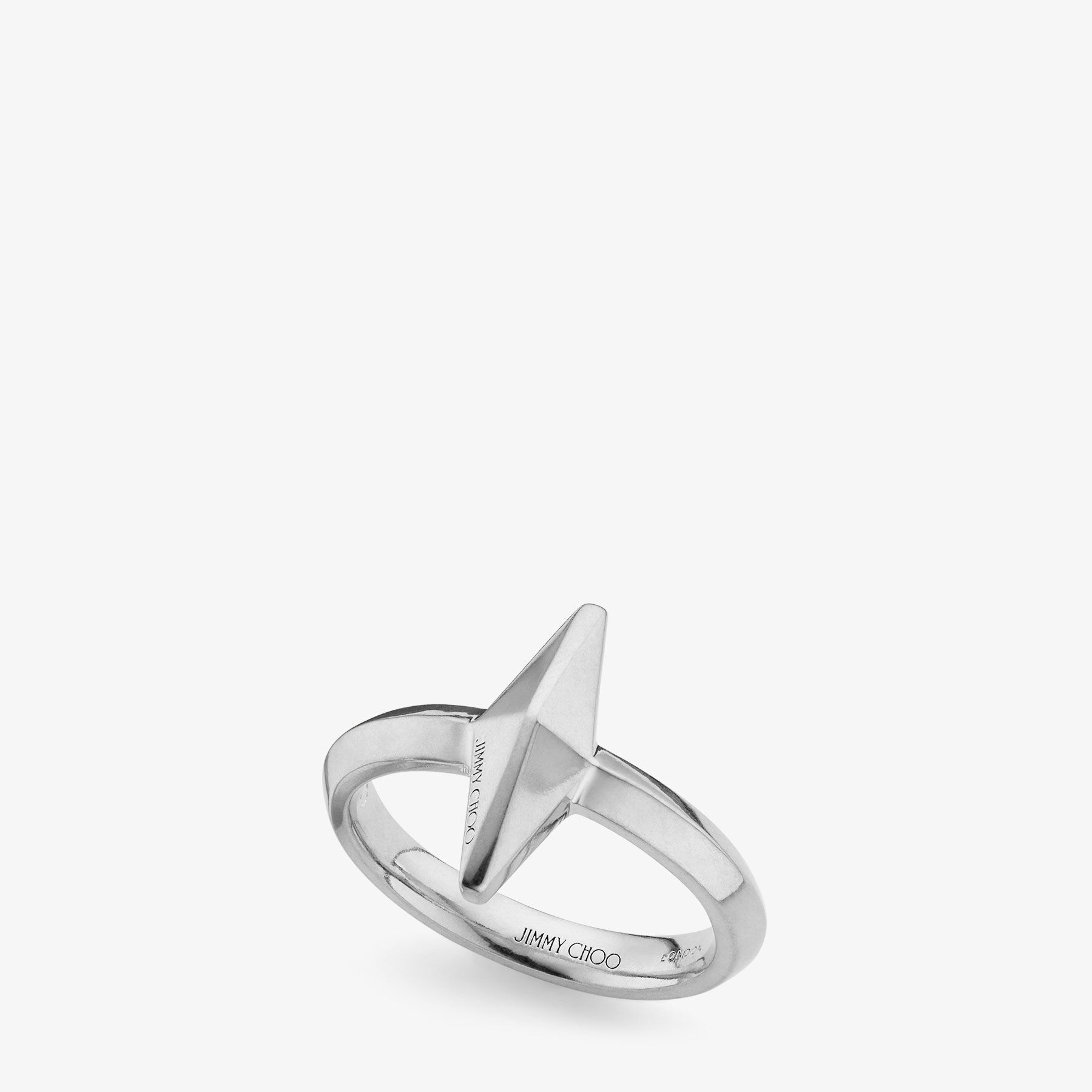 Diamond Ring Silver Finish Ring