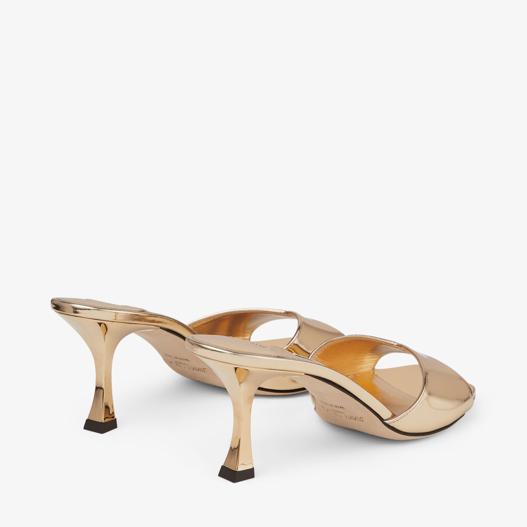 Skye 70 Gold Metallic Leather Sandals