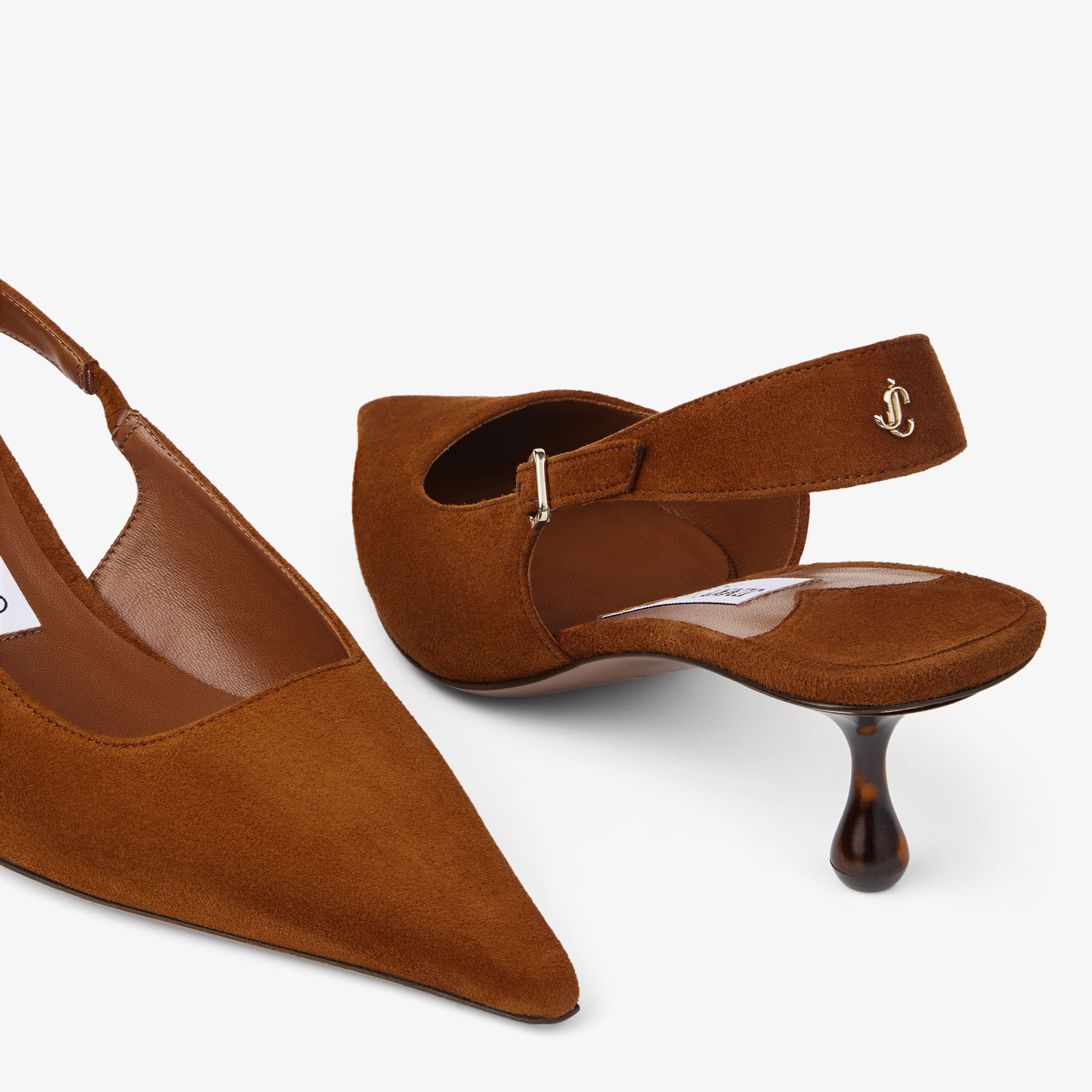 Amel 50 Tan/Tortoise Suede Pumps