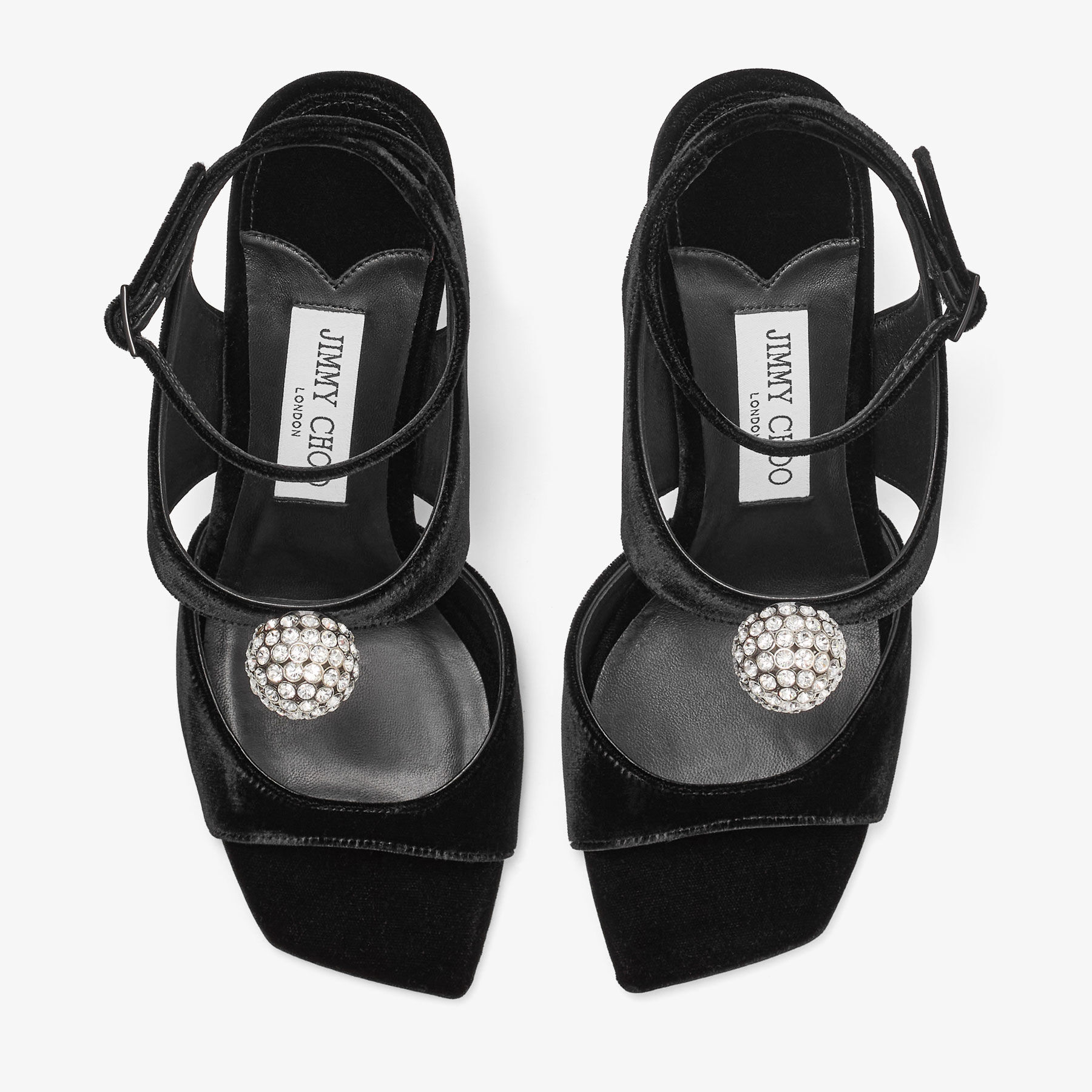 Orb 95 Black Velvet Sandals