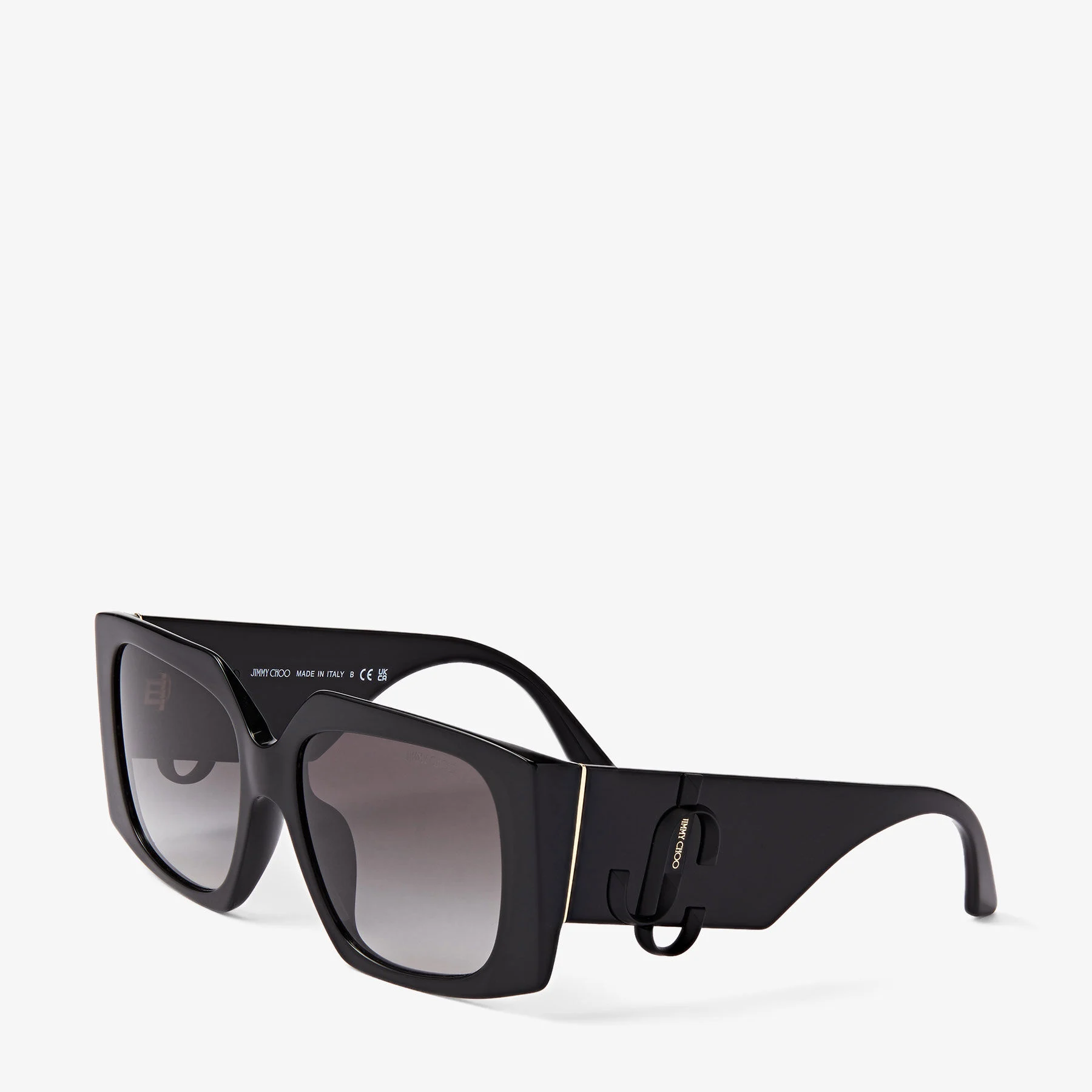 Ariana Black Square Frame Sunglasses