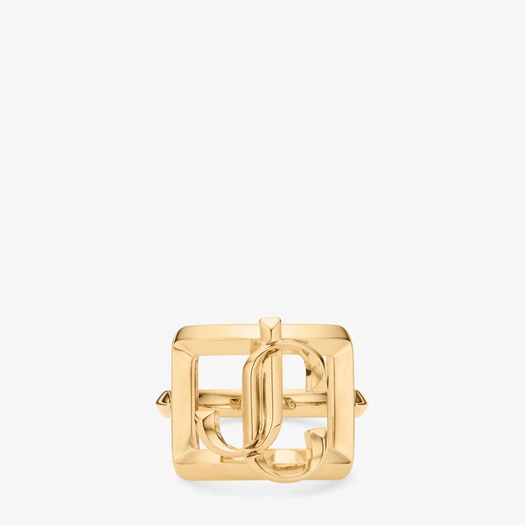 Square JC Slim Ring Gold-Finish Square Ring
