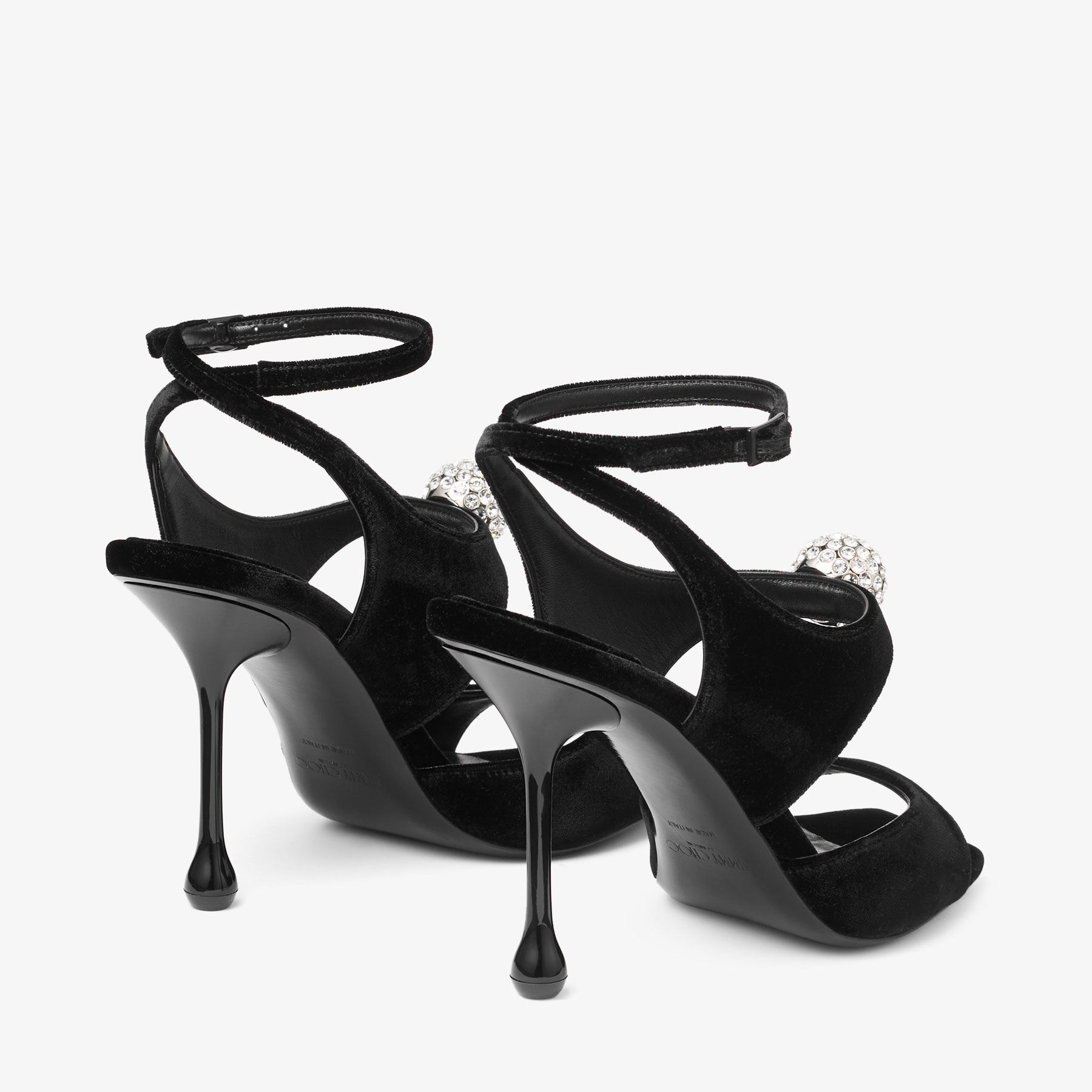 Orb 95 Black Velvet Sandals
