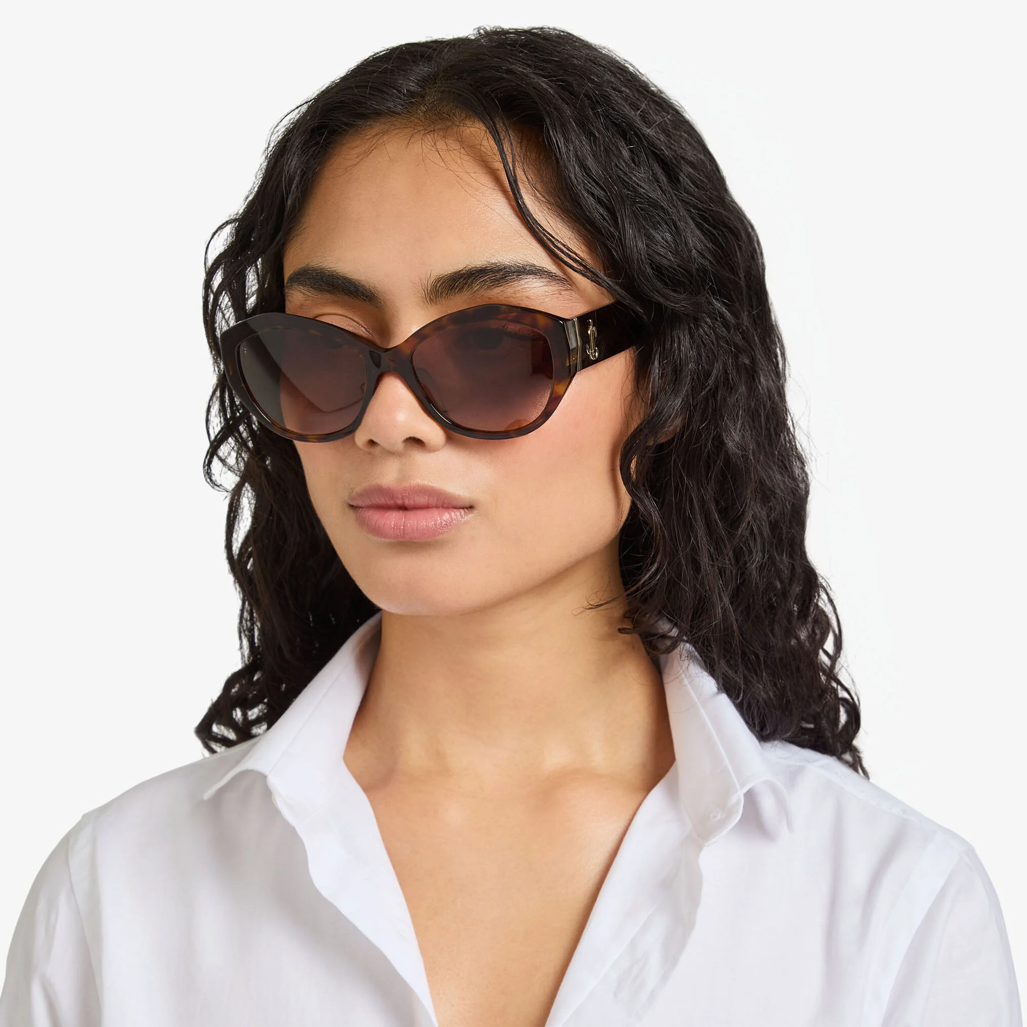 Anahi Brown Havana Butterfly Frame Sunglasses