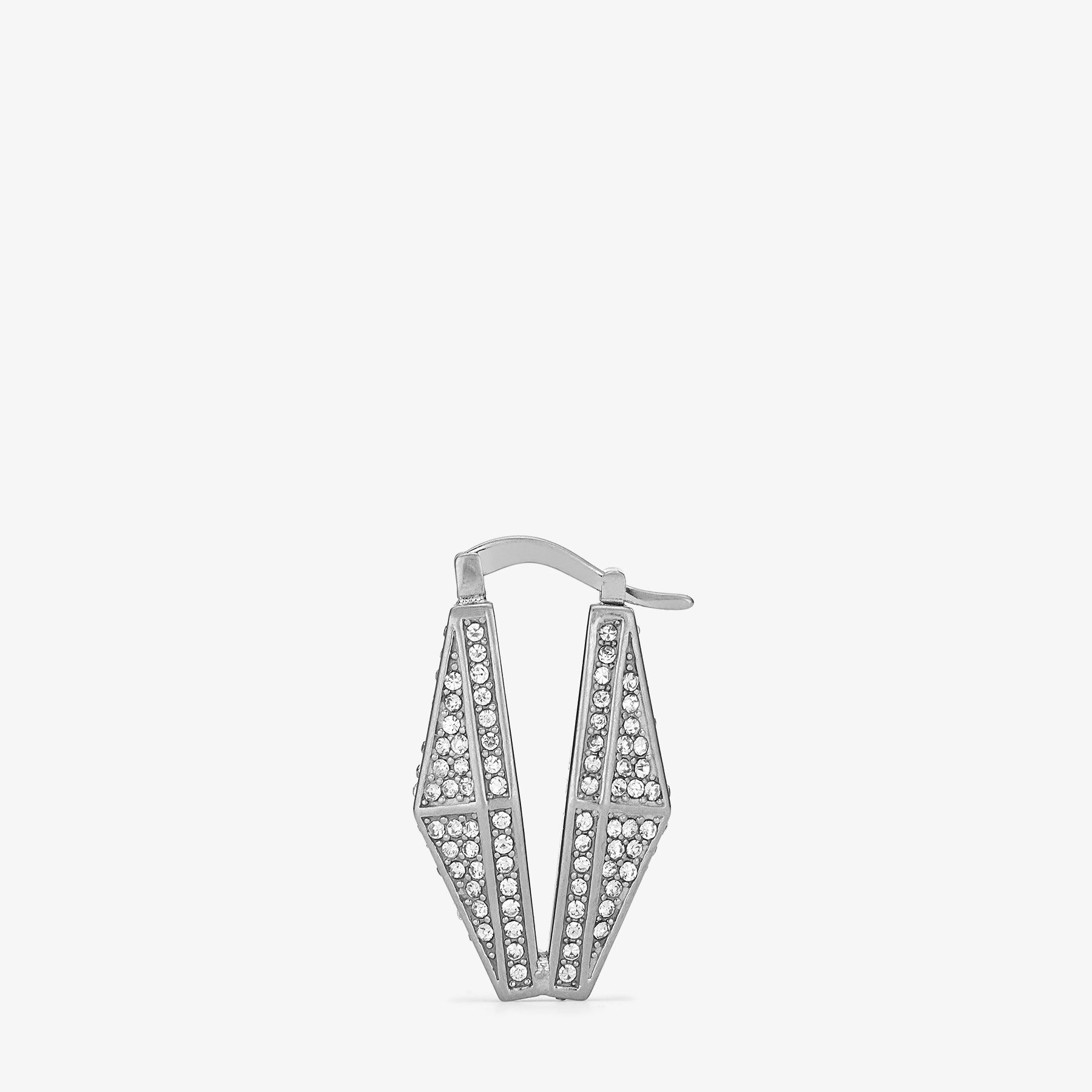 Diamond Chain Earring Silver-Finish Chain Earrings with Pave Crystals