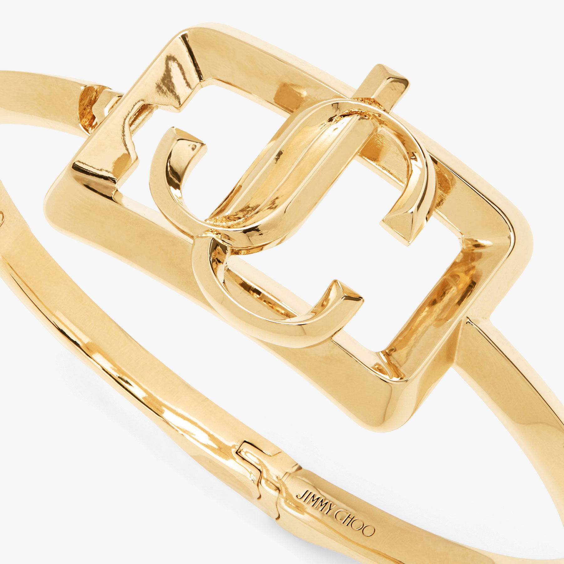 Square JC Cuff Gold-Finish Square Bracelet