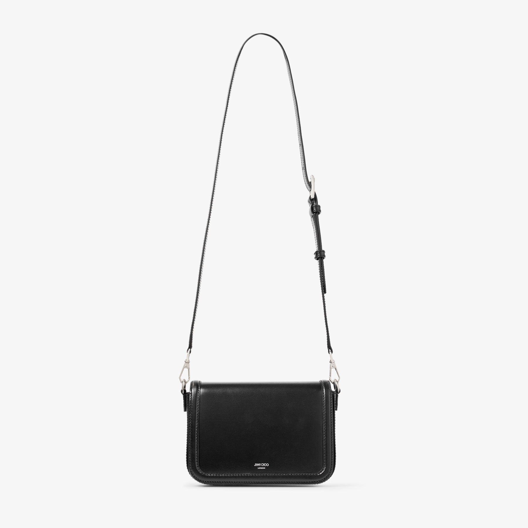 Diamond Crossbody Black Leather Crossbody Bag