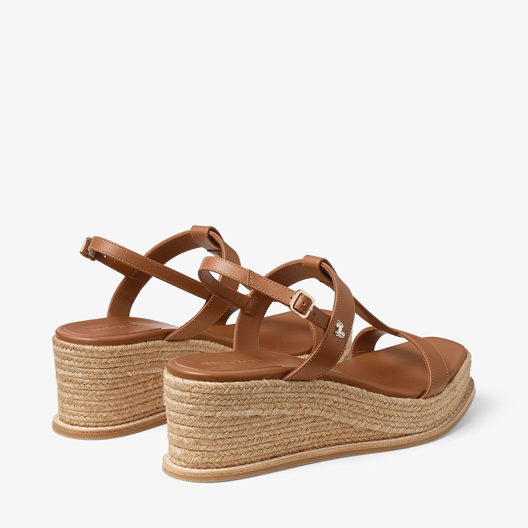 Theia Wedge 60 Tan Leather Wedge Sandals