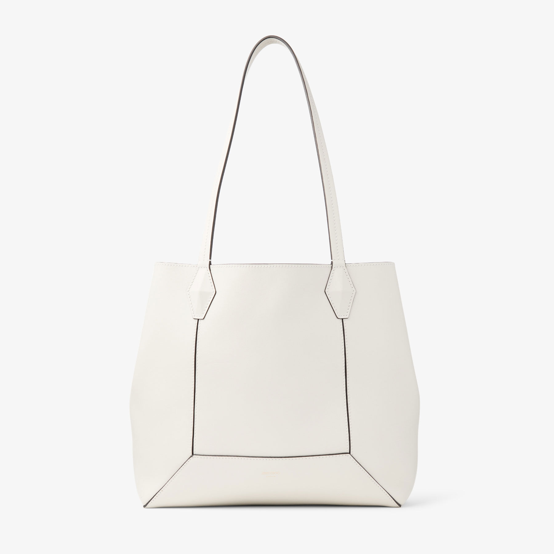 Diamond Tote M Latte Leather Tote Bag