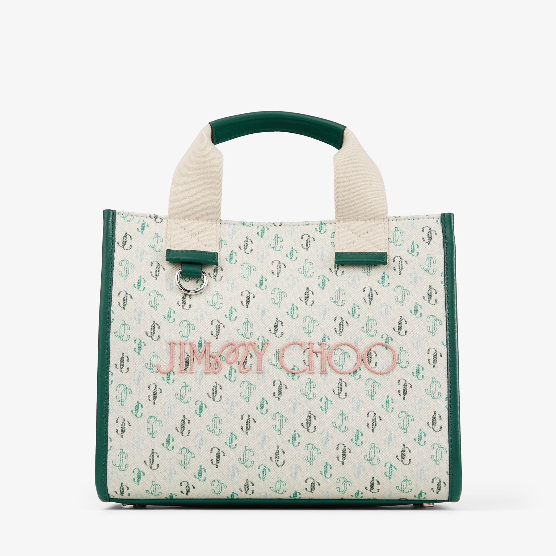 Jimmy Choo / Malbon 2.0 Tote Bag Monogram Embroidered Canvas Tote Bag