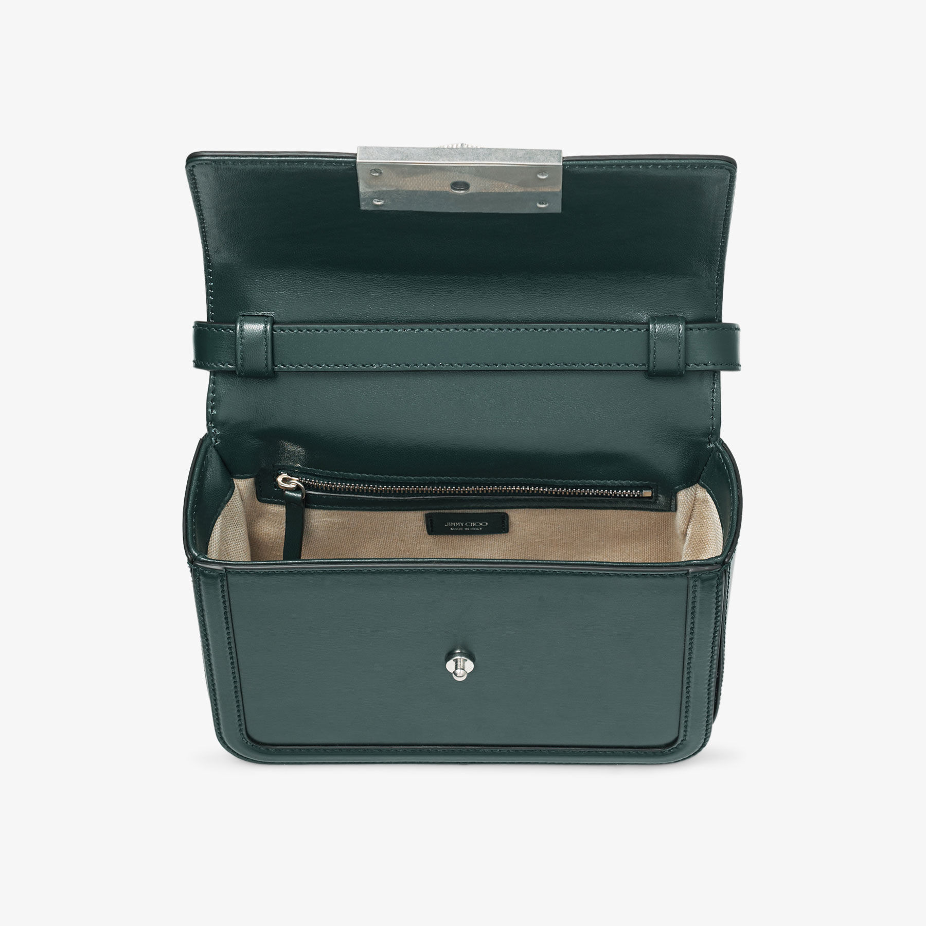 Diamond Top Handle Dark Green Top-Handle Bag