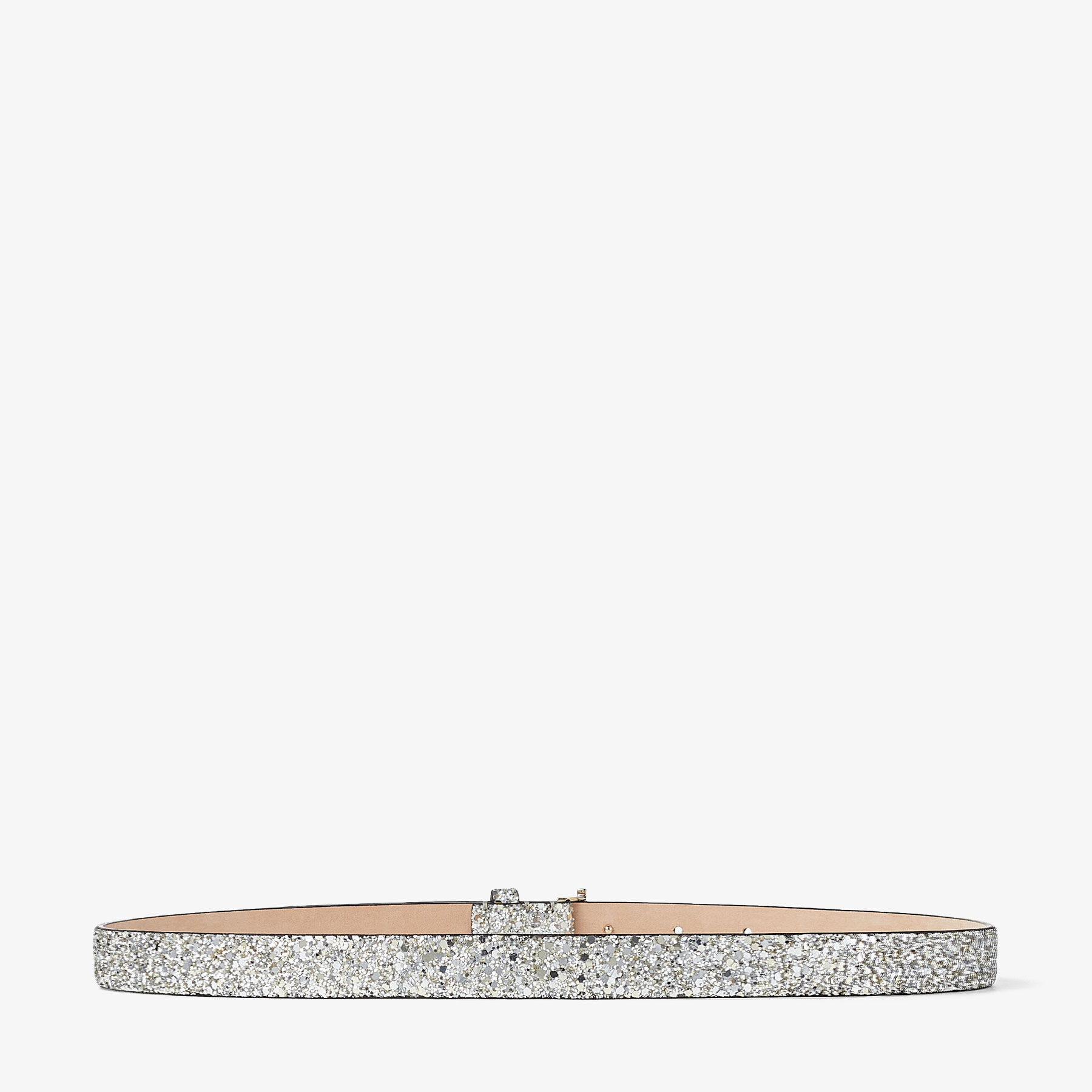 Mini Helina Champagne  Glitter Fabric Mini Belt
