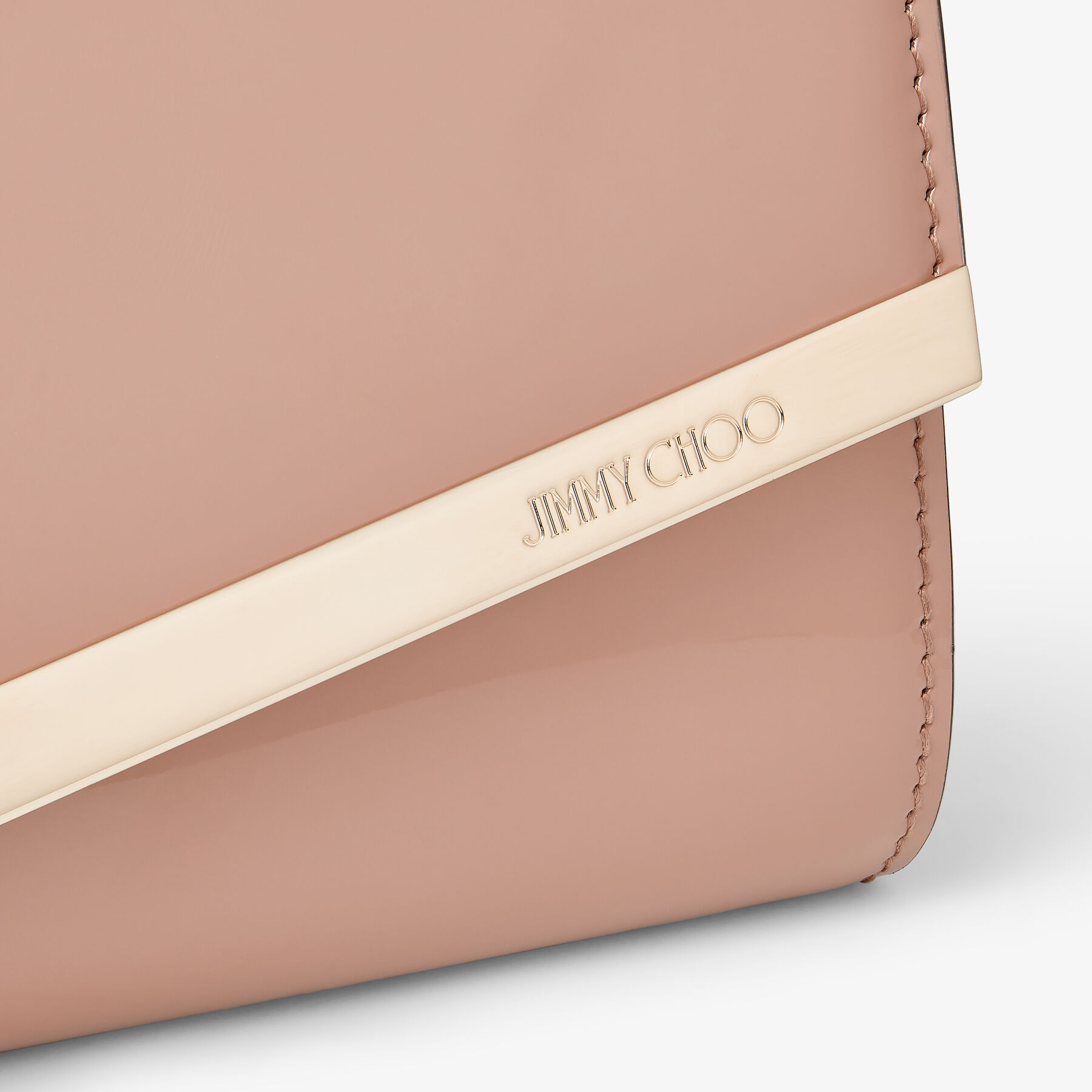 Emmie Ballet Pink Patent Clutch Bag