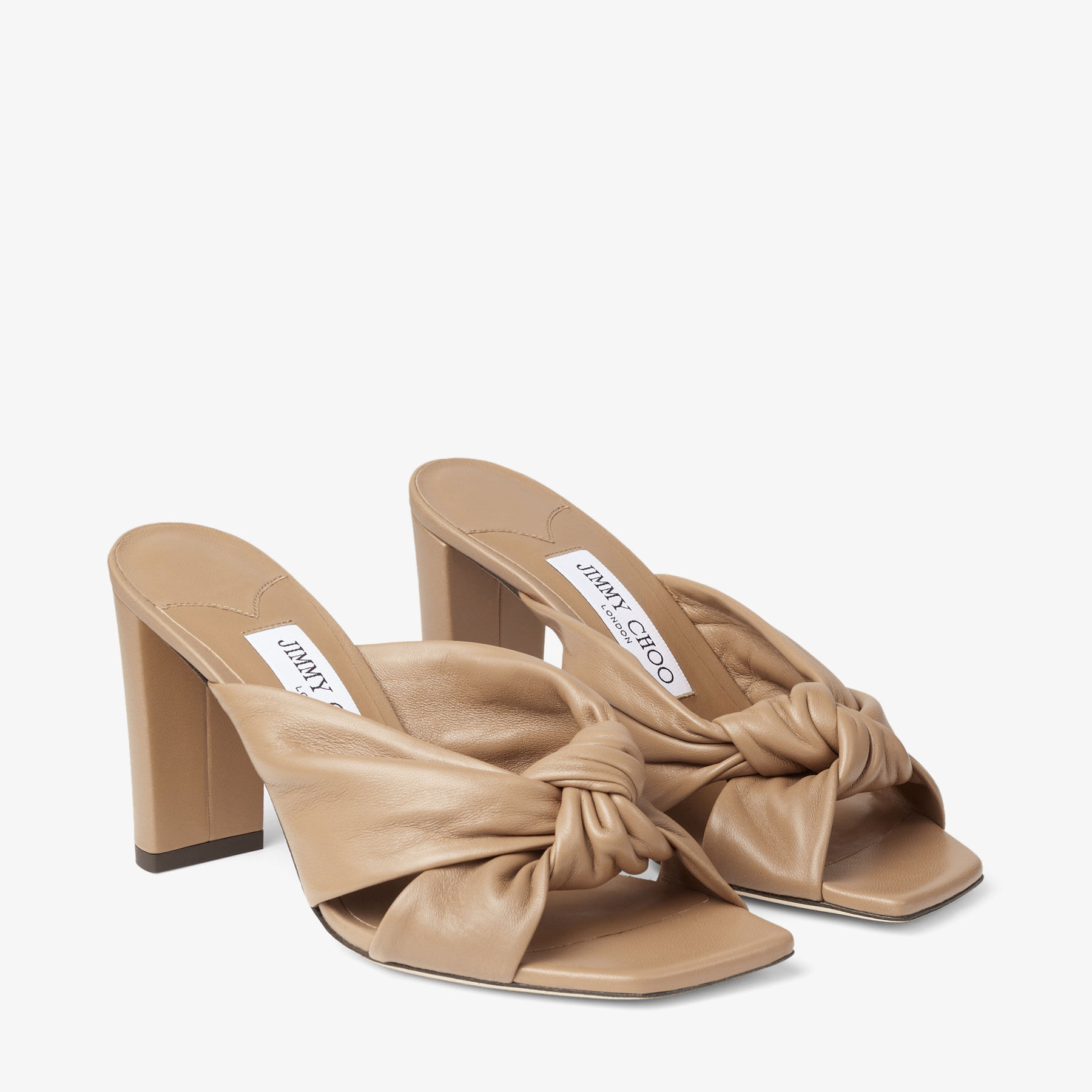 Avenue 85 Biscuit Nappa Leather Mules