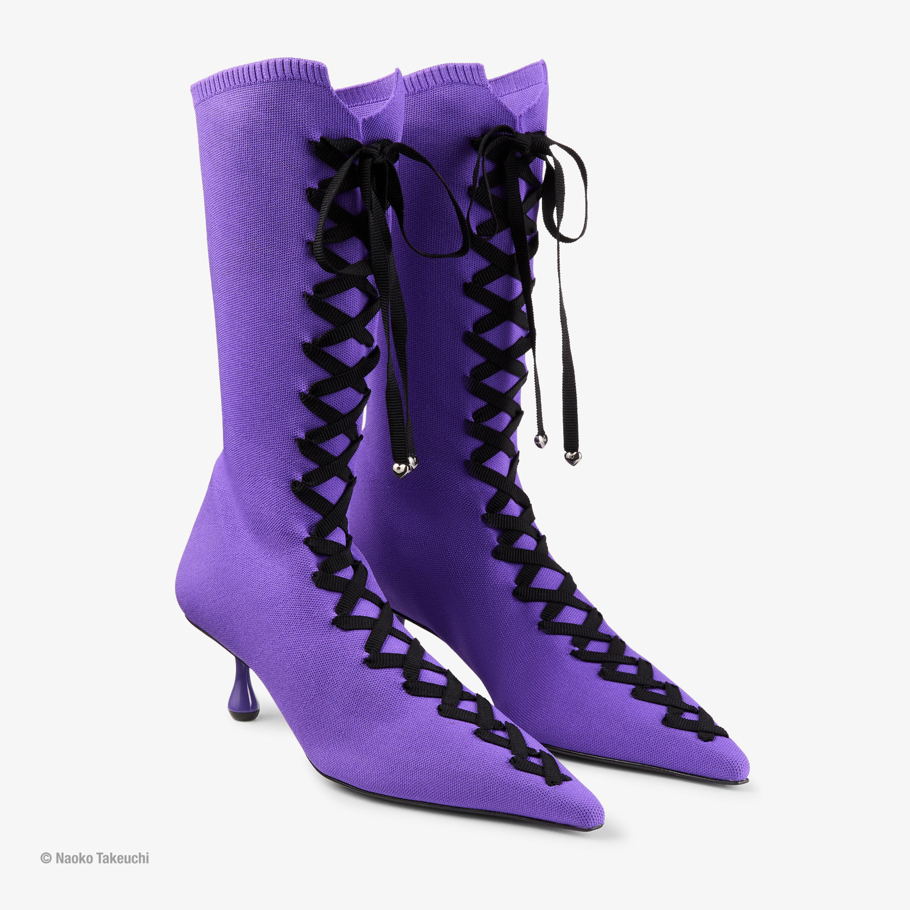 Sailor Saturn Boot 50 Purple Stretch Knit Boots