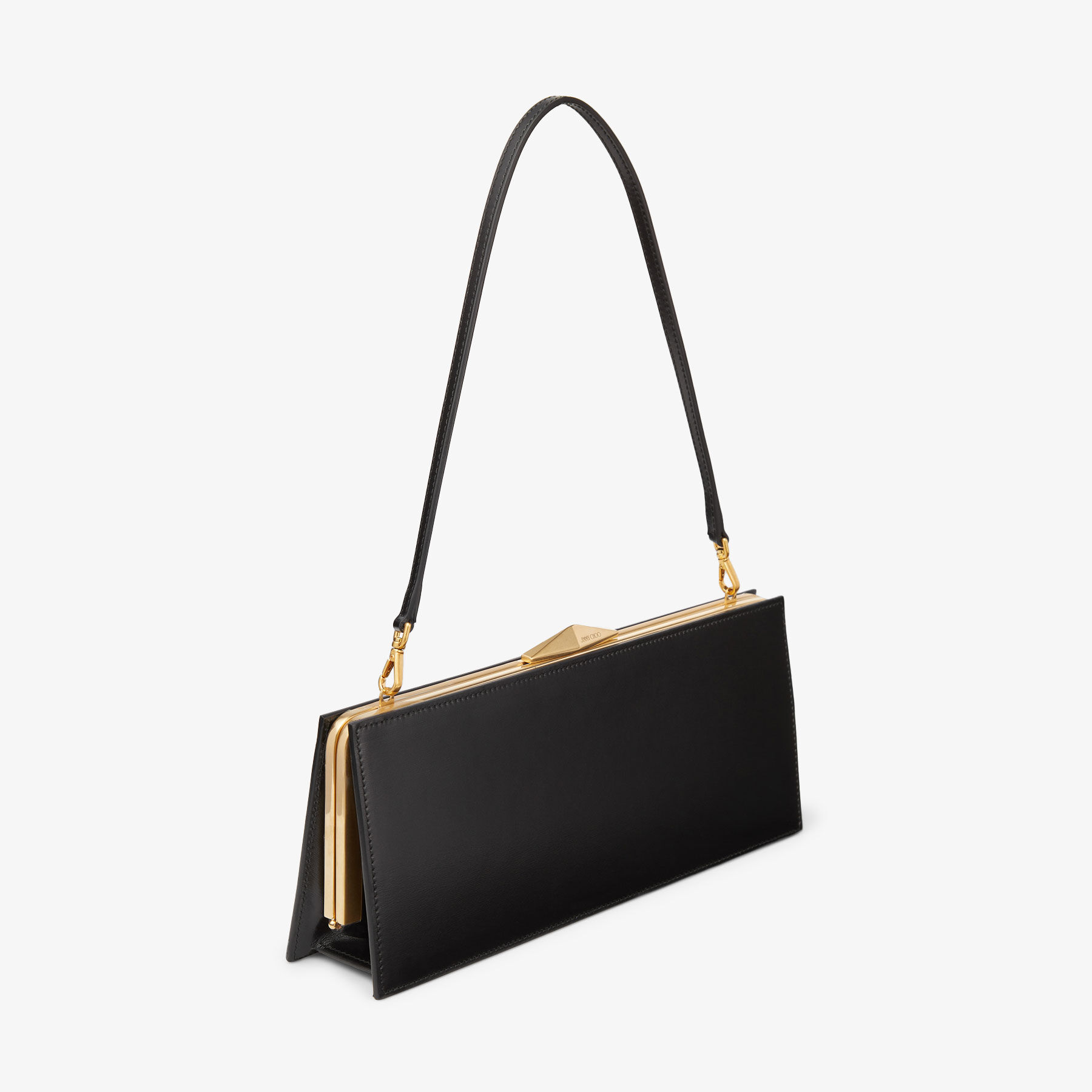 Diamond Cocktail Black Box Leather Cocktail Clutch