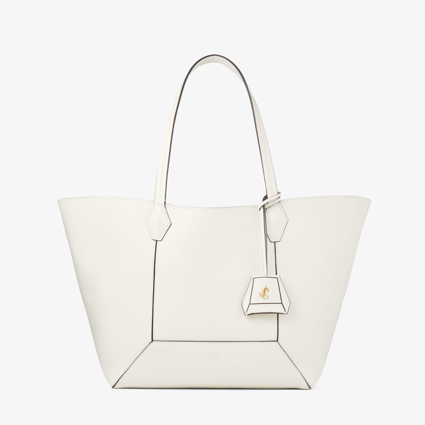 Diamond Tote M Latte Leather Tote Bag
