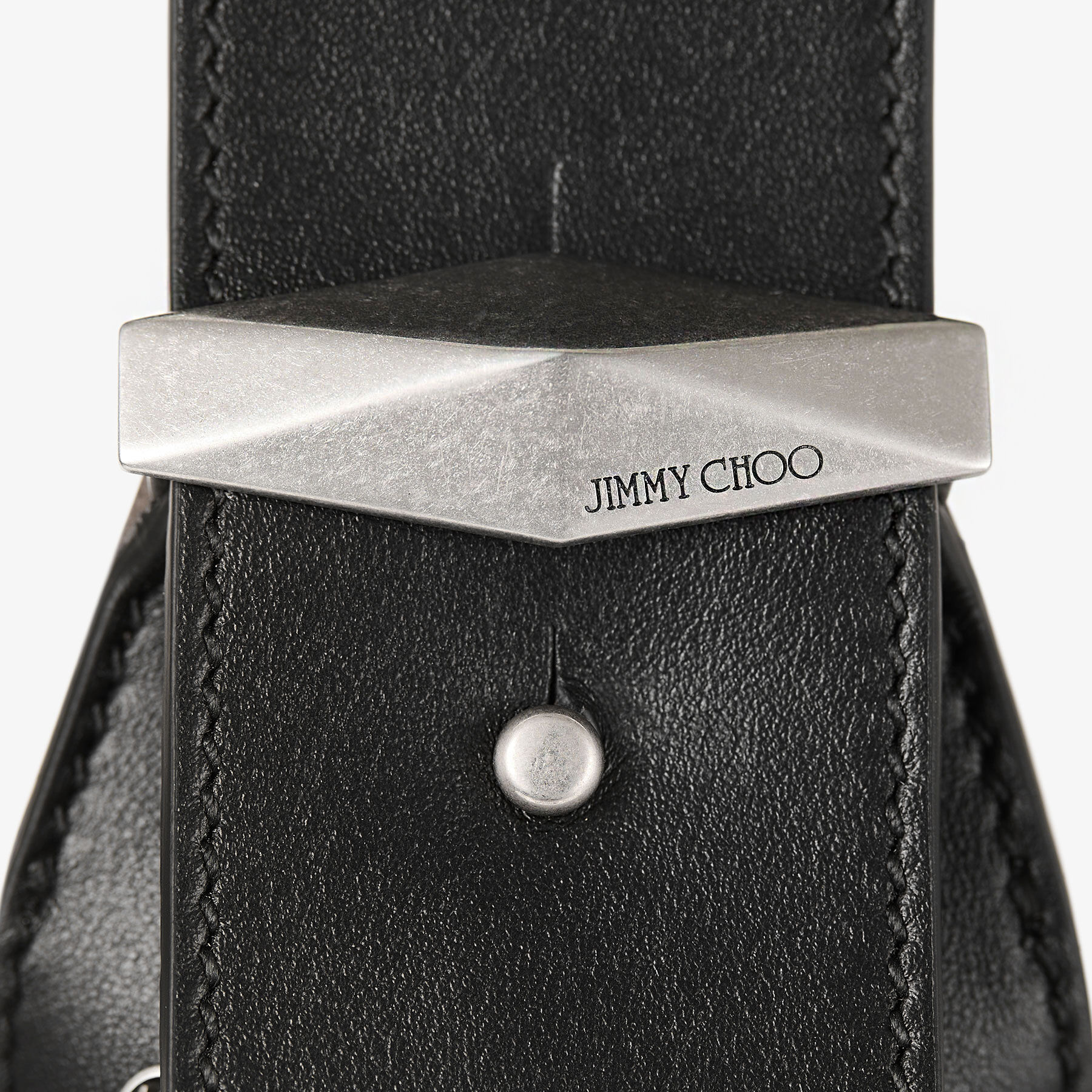 Diamond Hobo S Black Leather Crystal Shoulder Bag