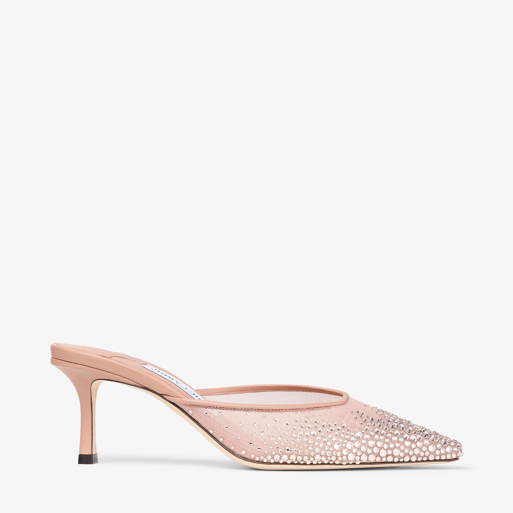 Vivi 65 Pink Crystal Mesh Mules
