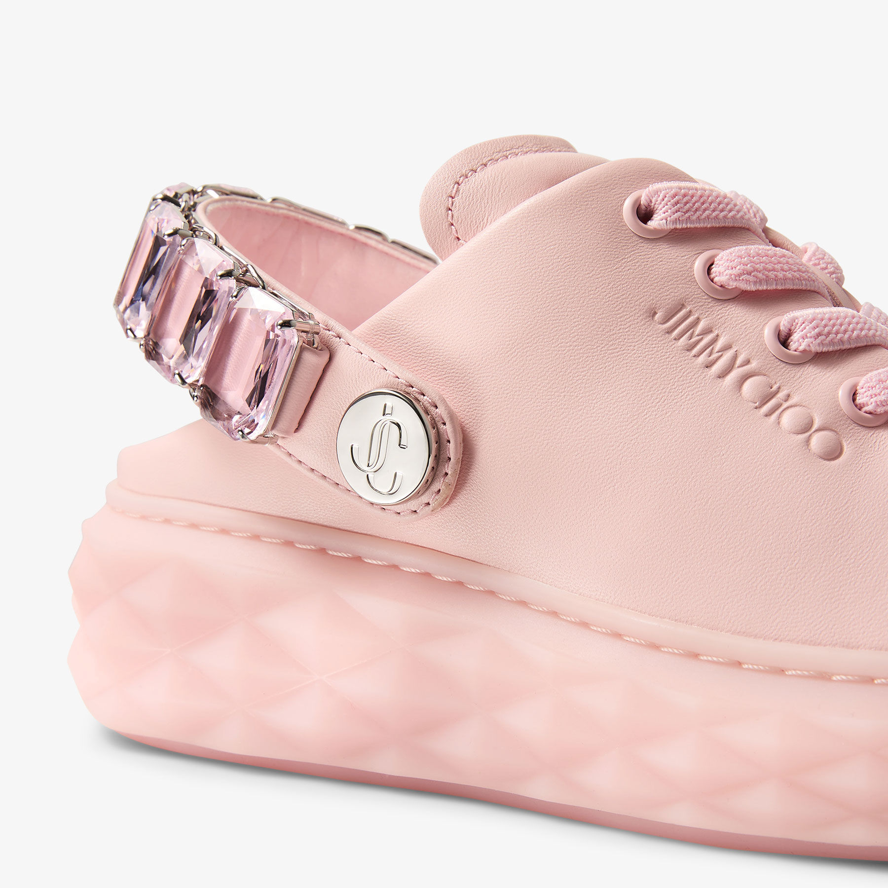 Diamond Sling Pink Nappa Leather Slipper Trainers
