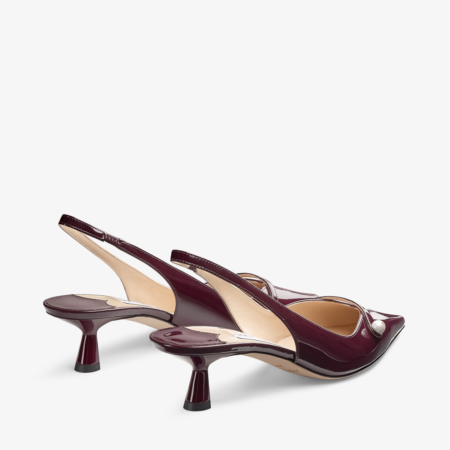 Amita 45 Garnet Patent Leather Pumps