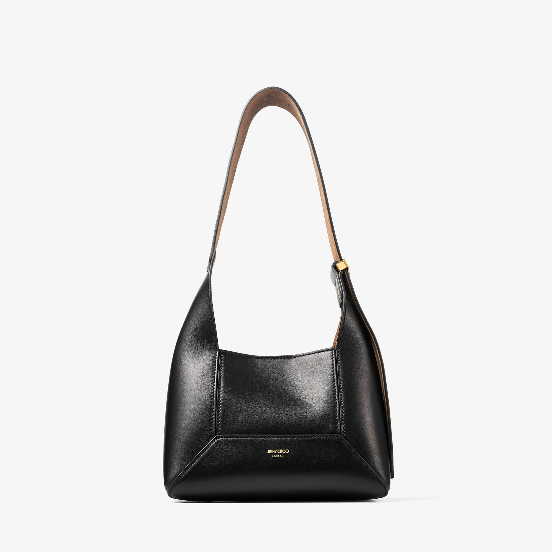 Diamond Hobo S Black Leather Shoulder Bag
