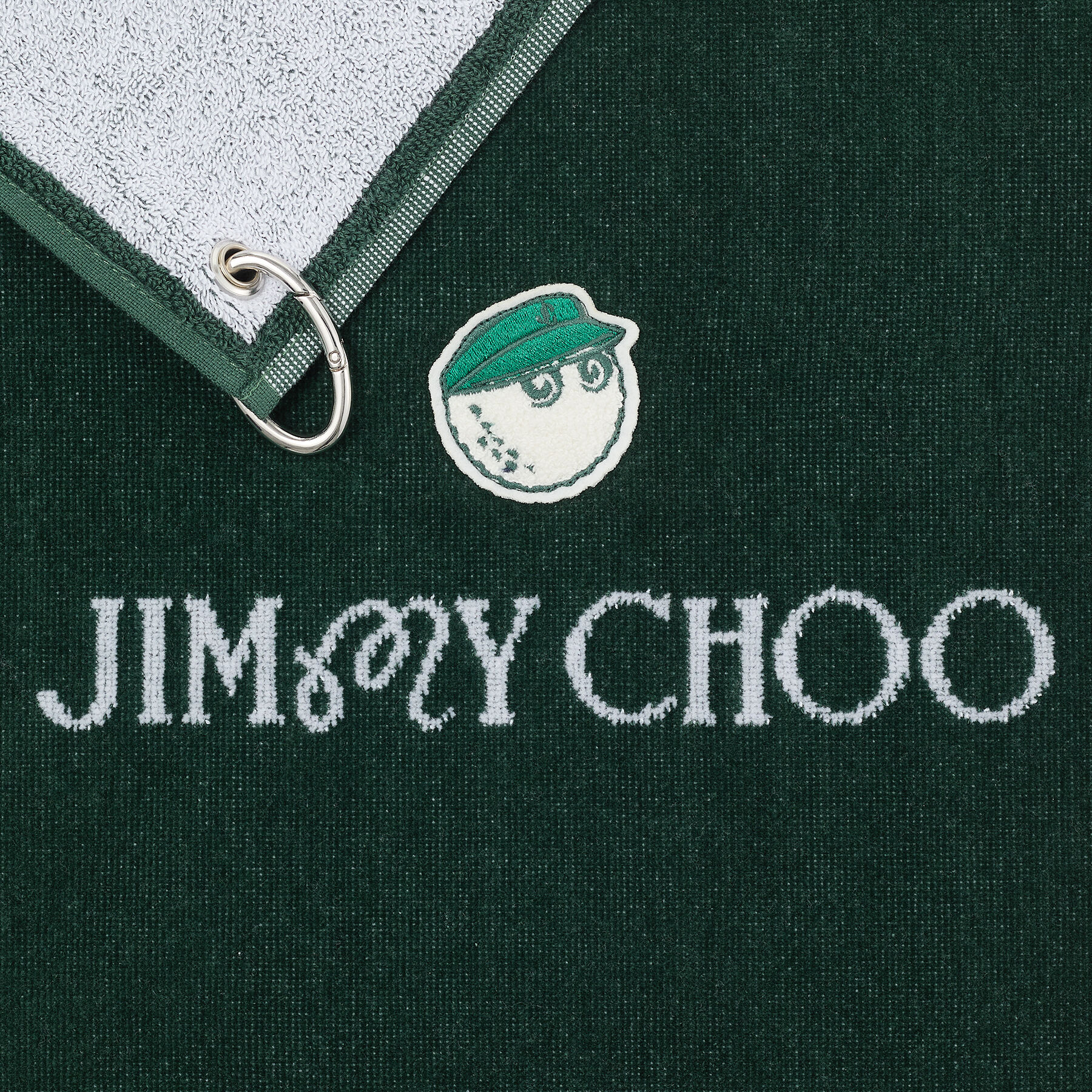 Jimmy Choo / Malbon 2.0 Towel Malbon Green Embroidered Cotton Towel