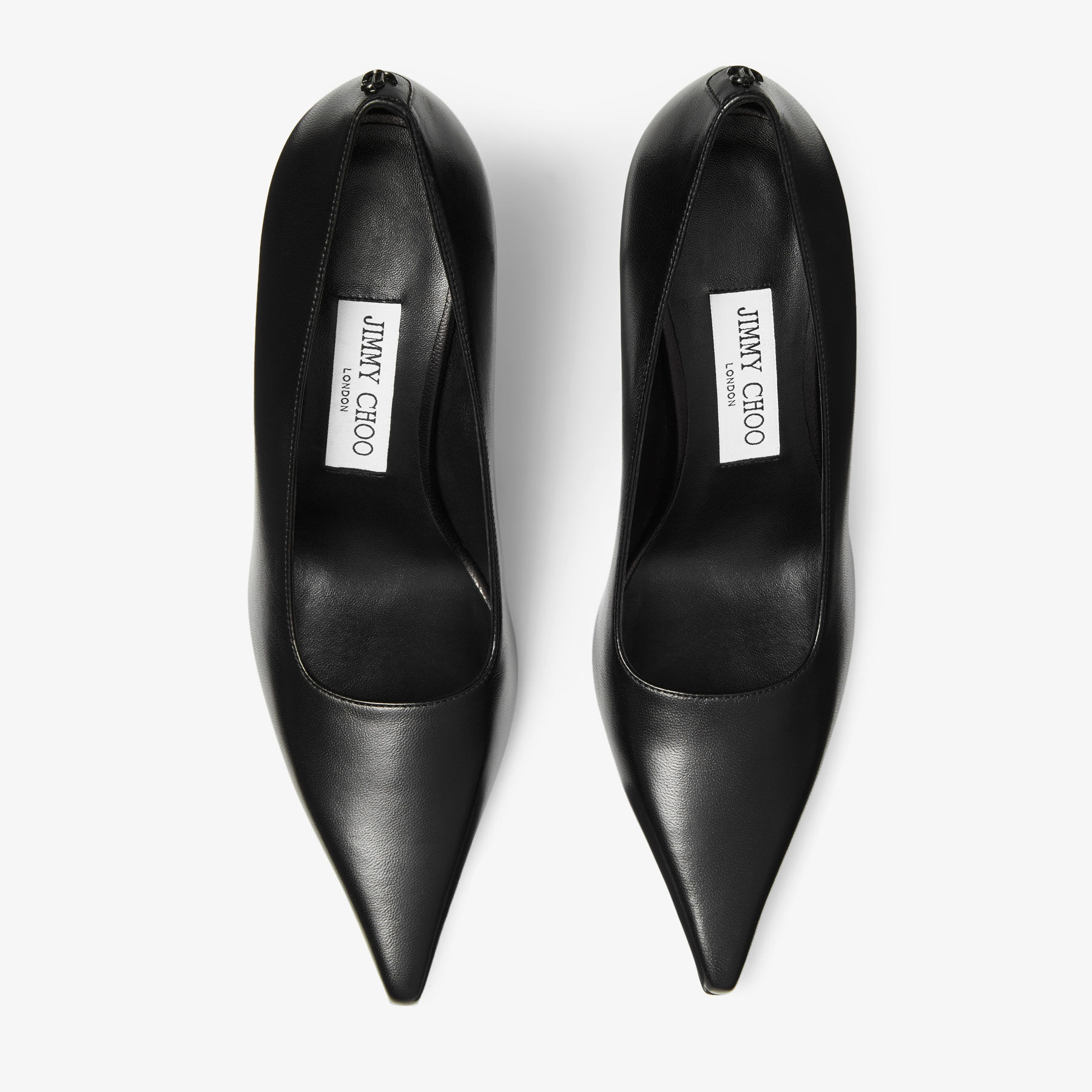 Ixia 80 Black Nappa Leather Pumps