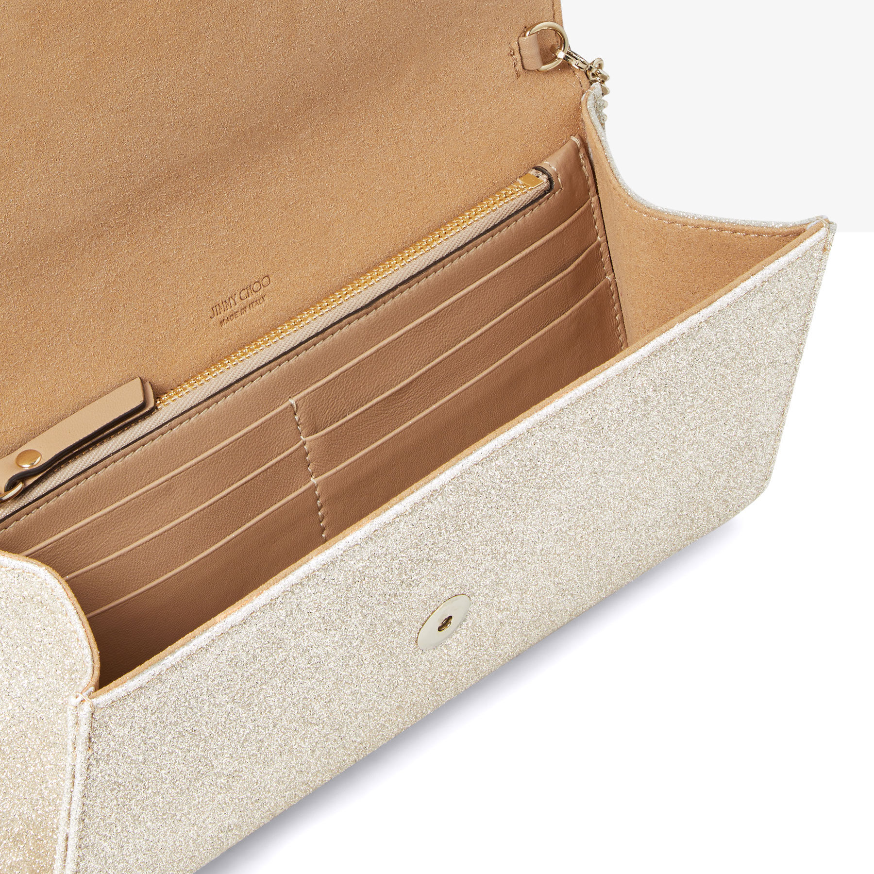 Emmie Platinum Ice Dusty Glitter Clutch Bag