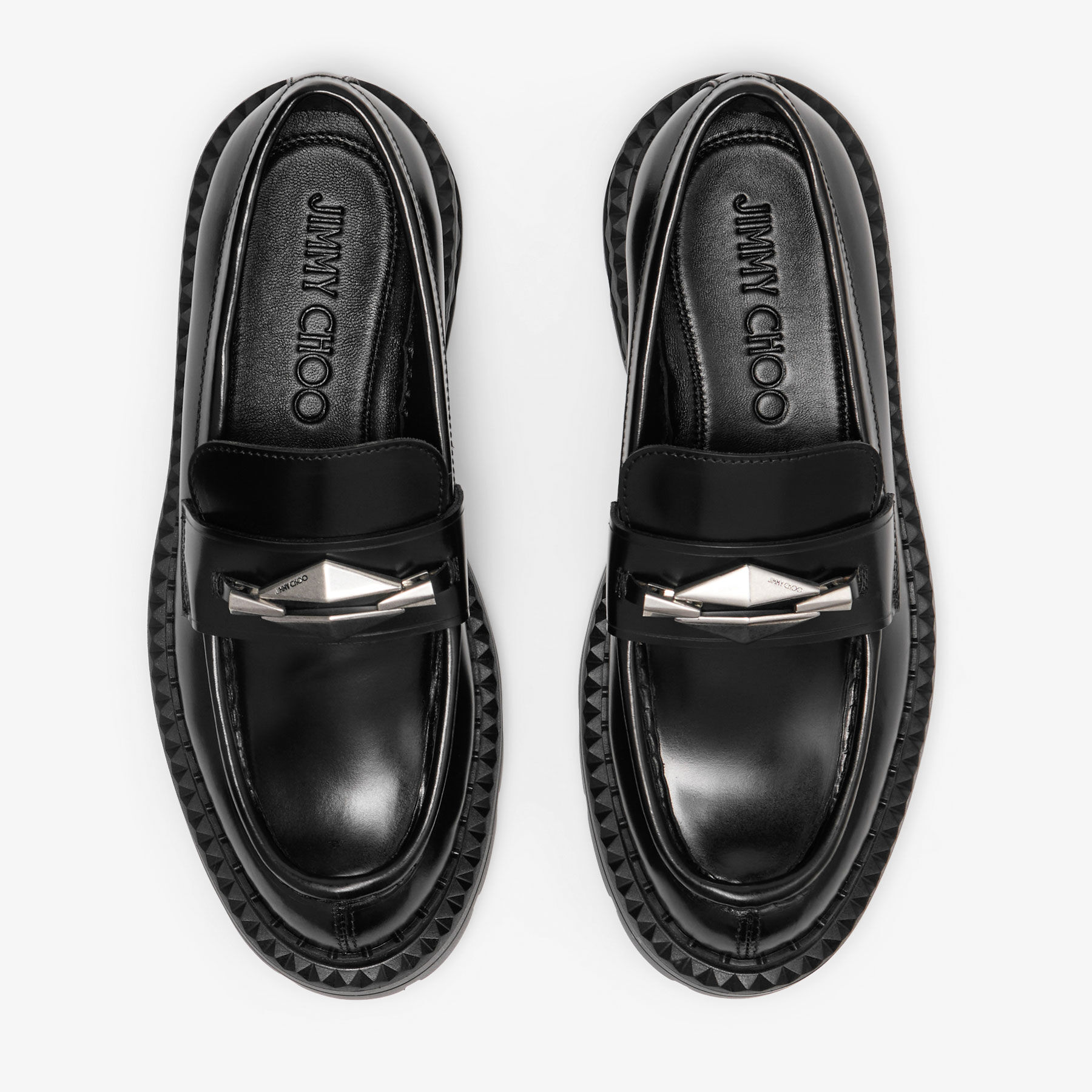 Marlow Diamond M Black Leather Shoes