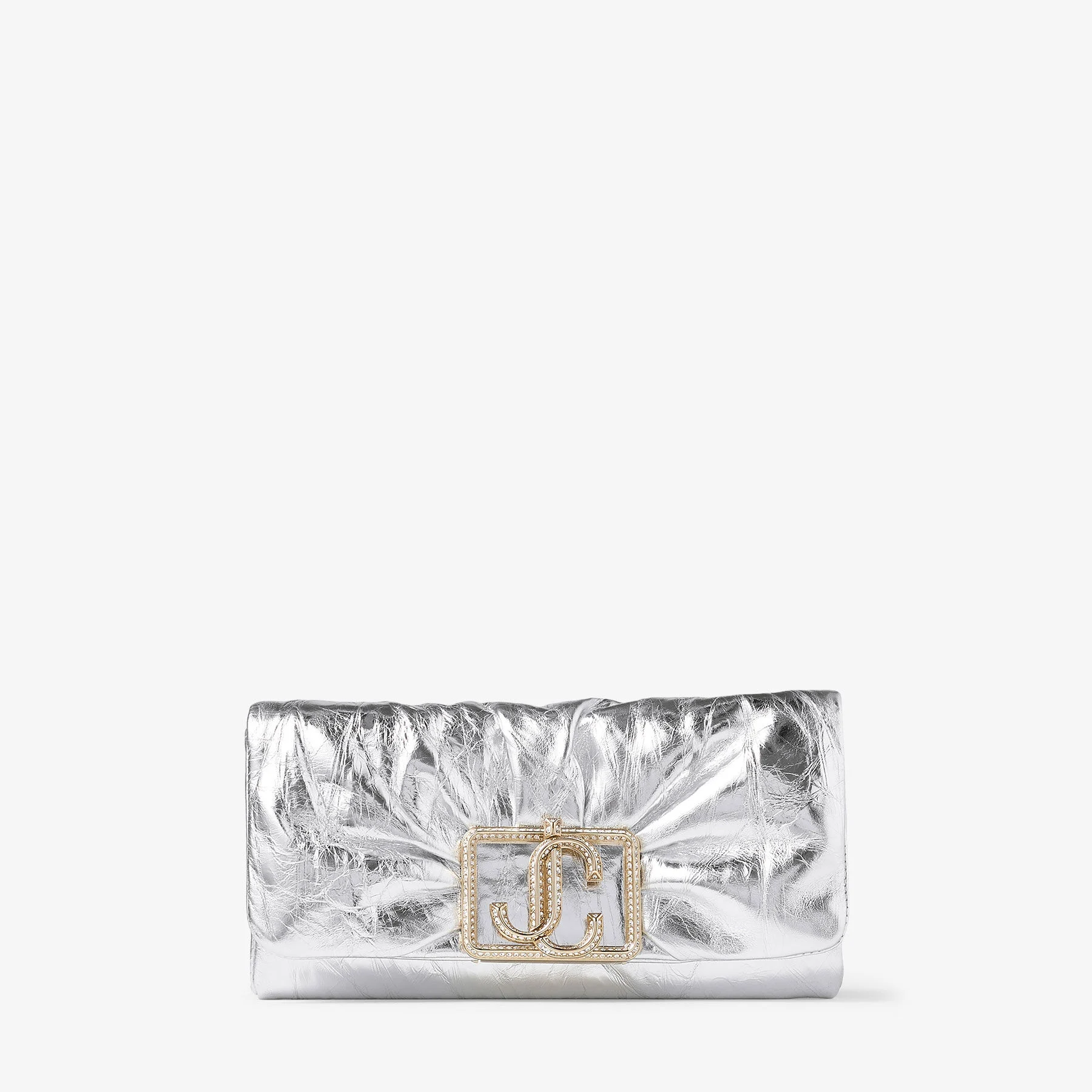 Edie Wallet Silver Vintage Metallic Leather Mini Bag