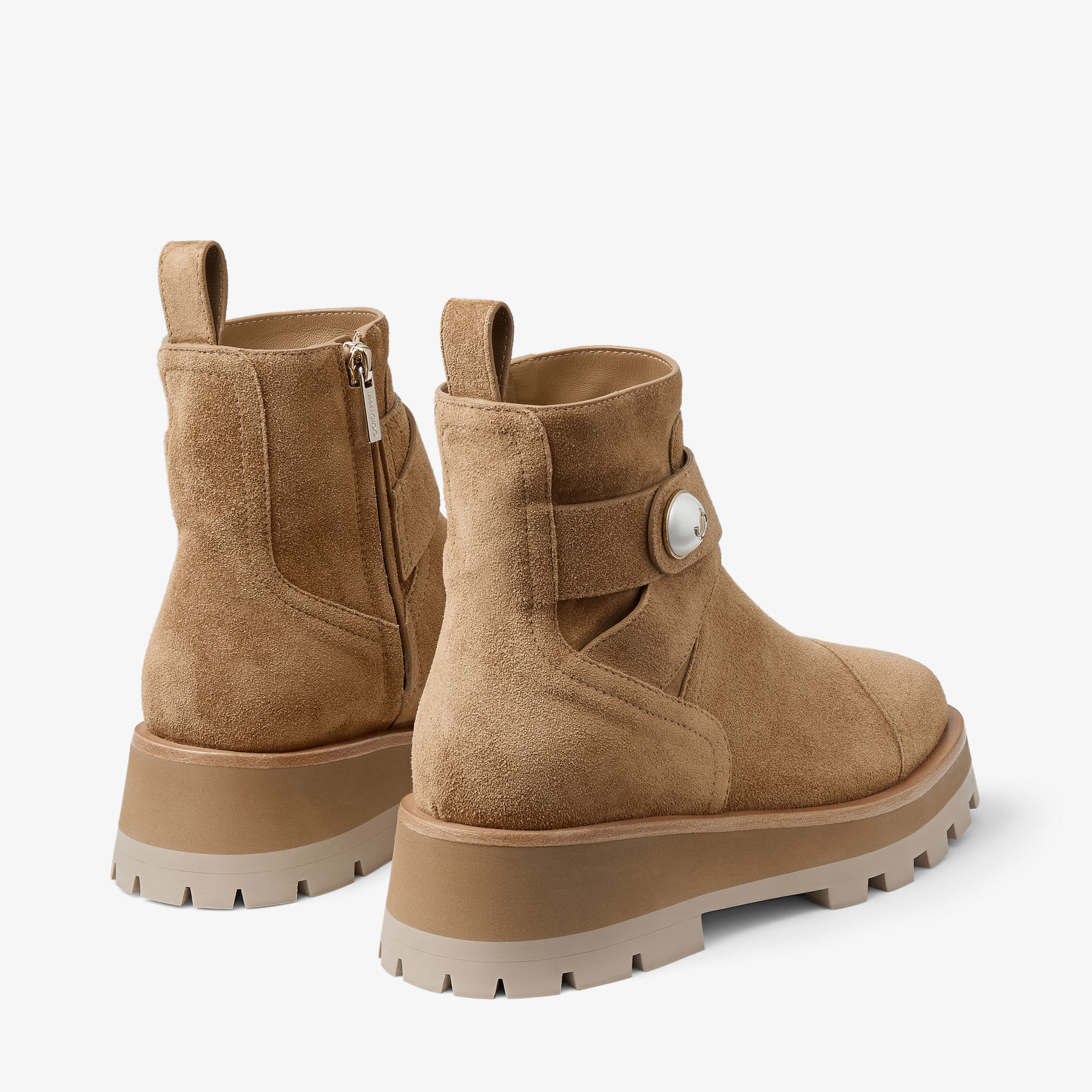 Meena Flat Rattan Velvet Suede Boots