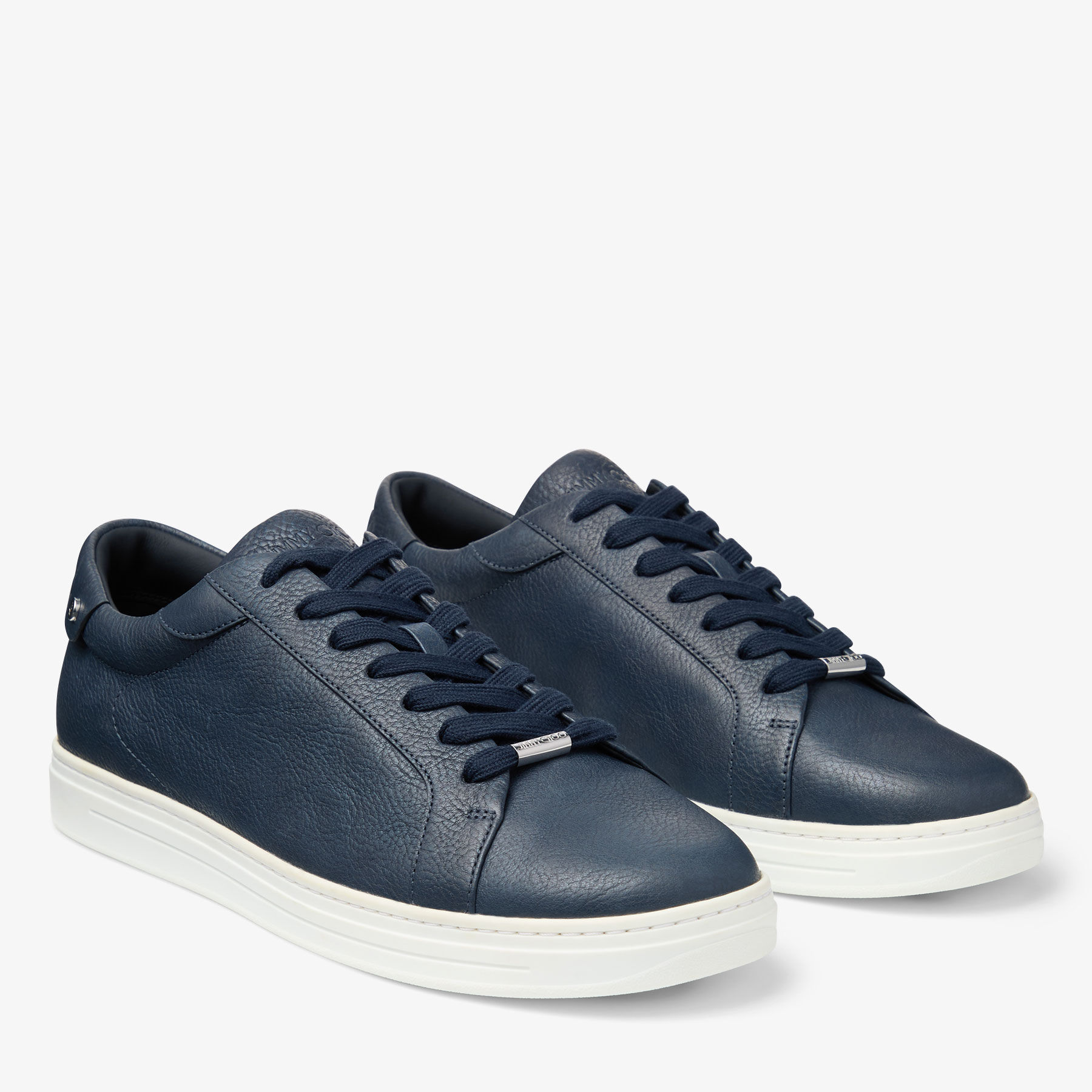 Rome M Navy Leather Trainers