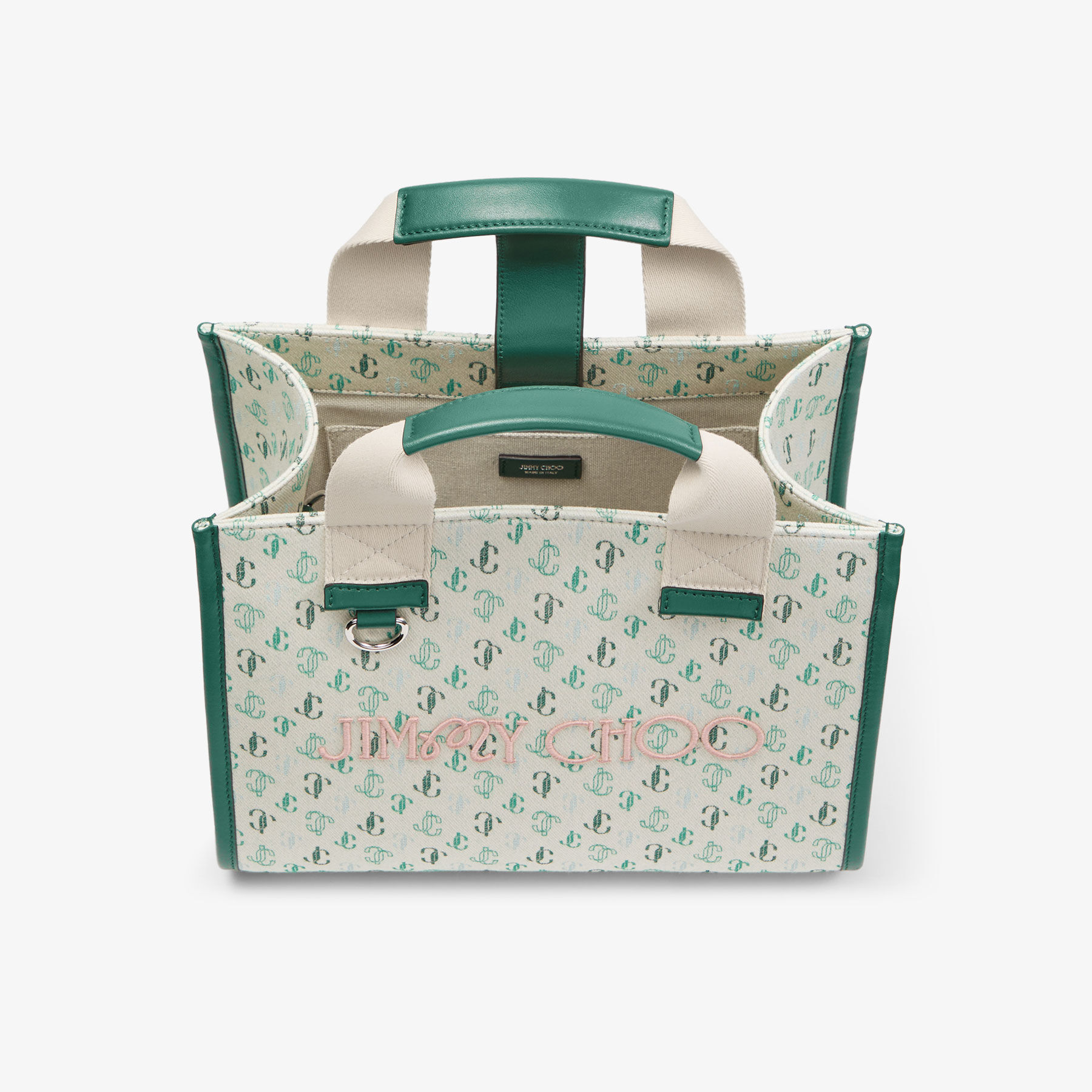 Jimmy Choo / Malbon 2.0 Tote Bag Monogram Embroidered Canvas Tote Bag