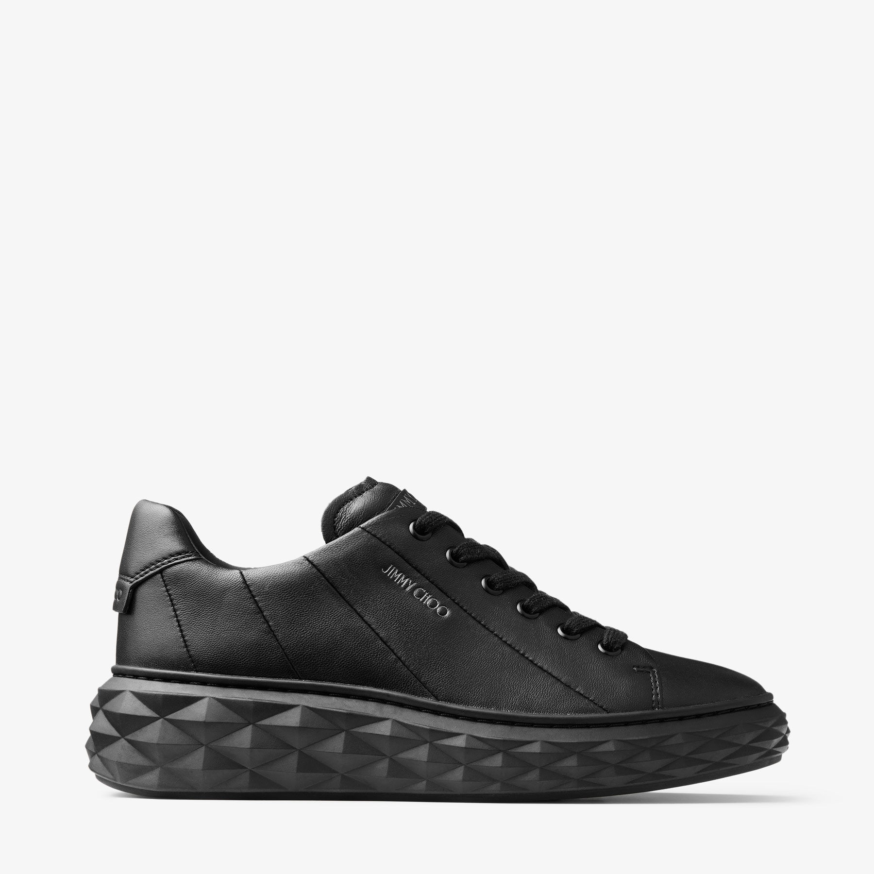 Diamond Light Maxi F Black Nappa Leather Trainers