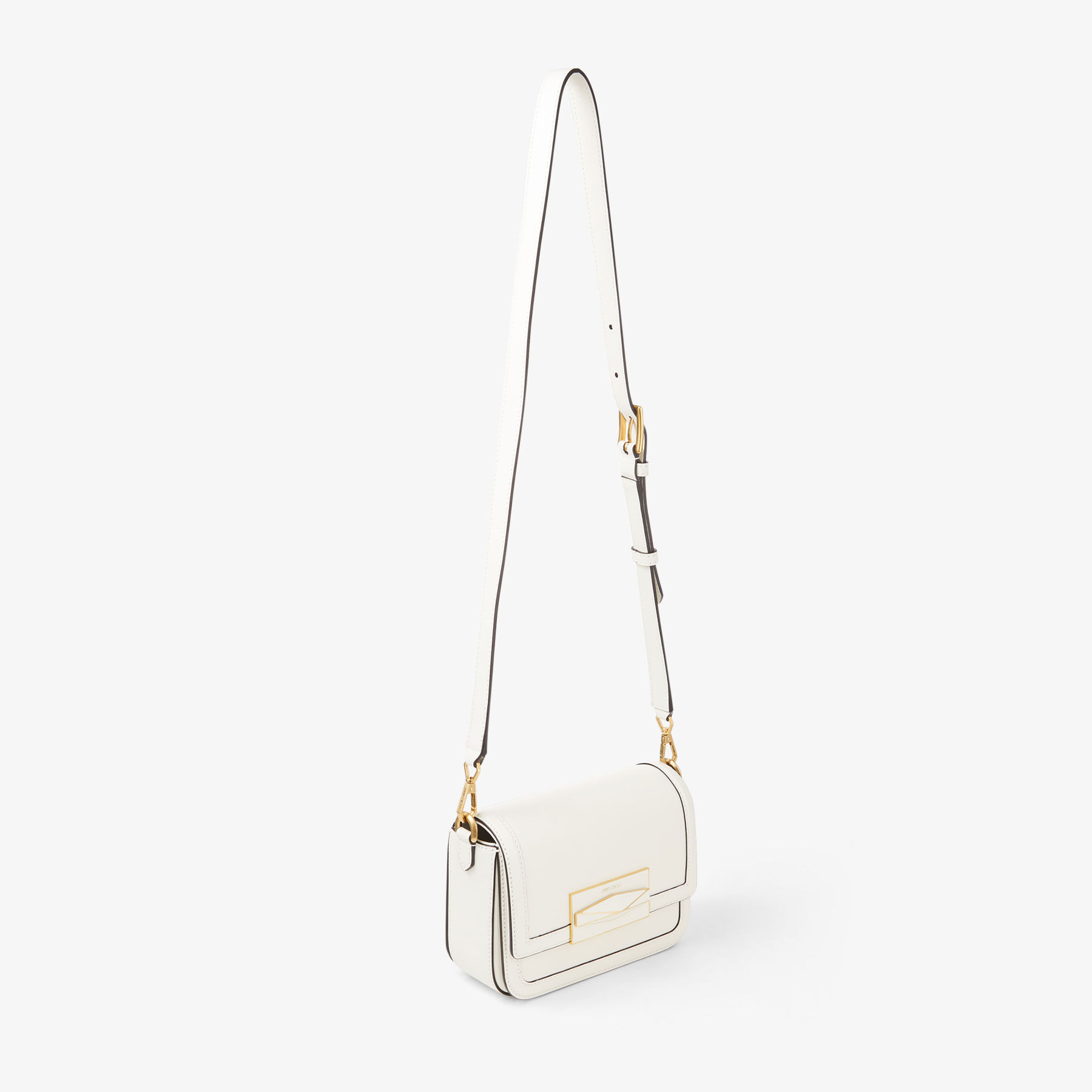 Diamond Crossbody Latte Smooth Calf Leather Crossbody Bag