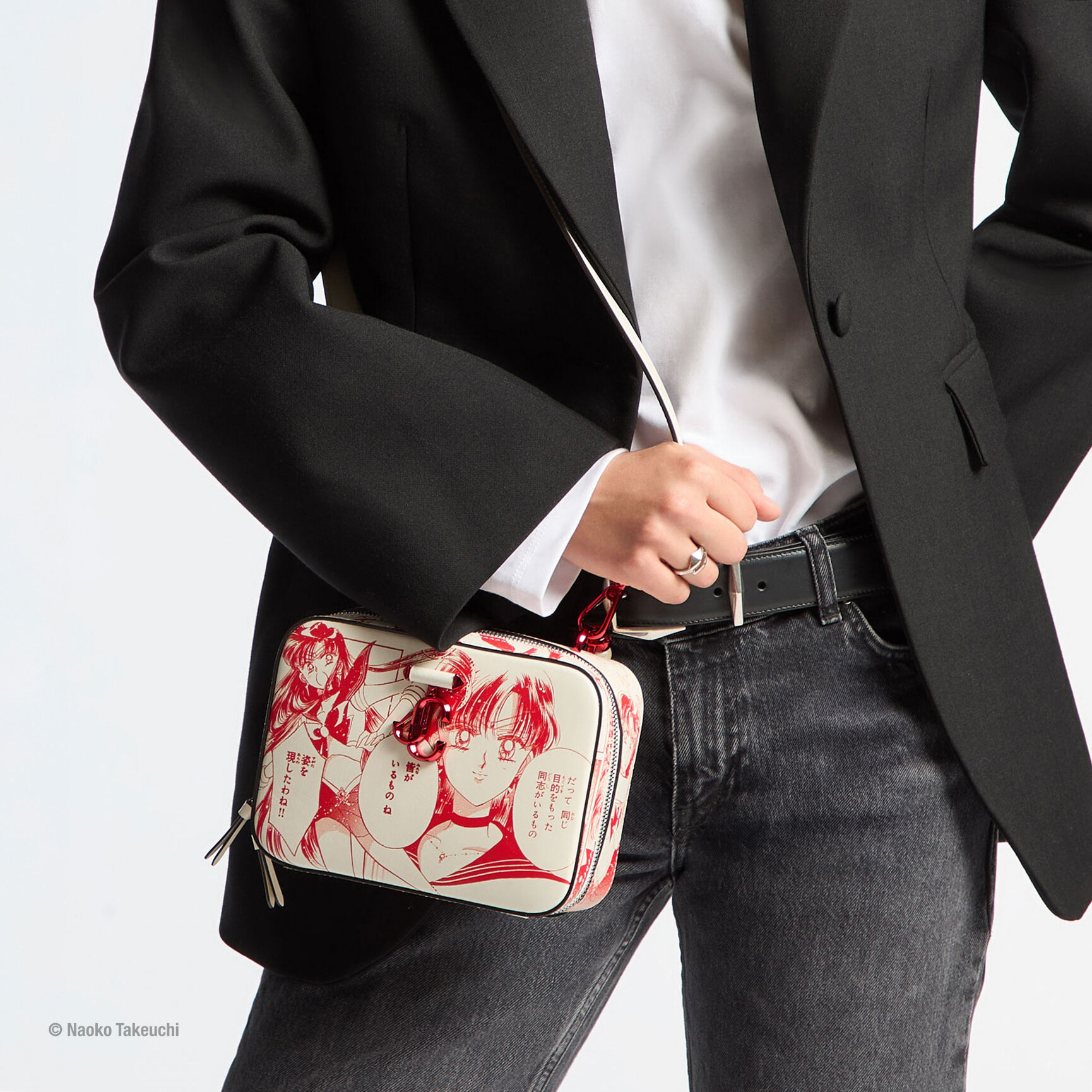 Sailor Mars Avenue Vanity Bag Red Manga Print Leather Handbag