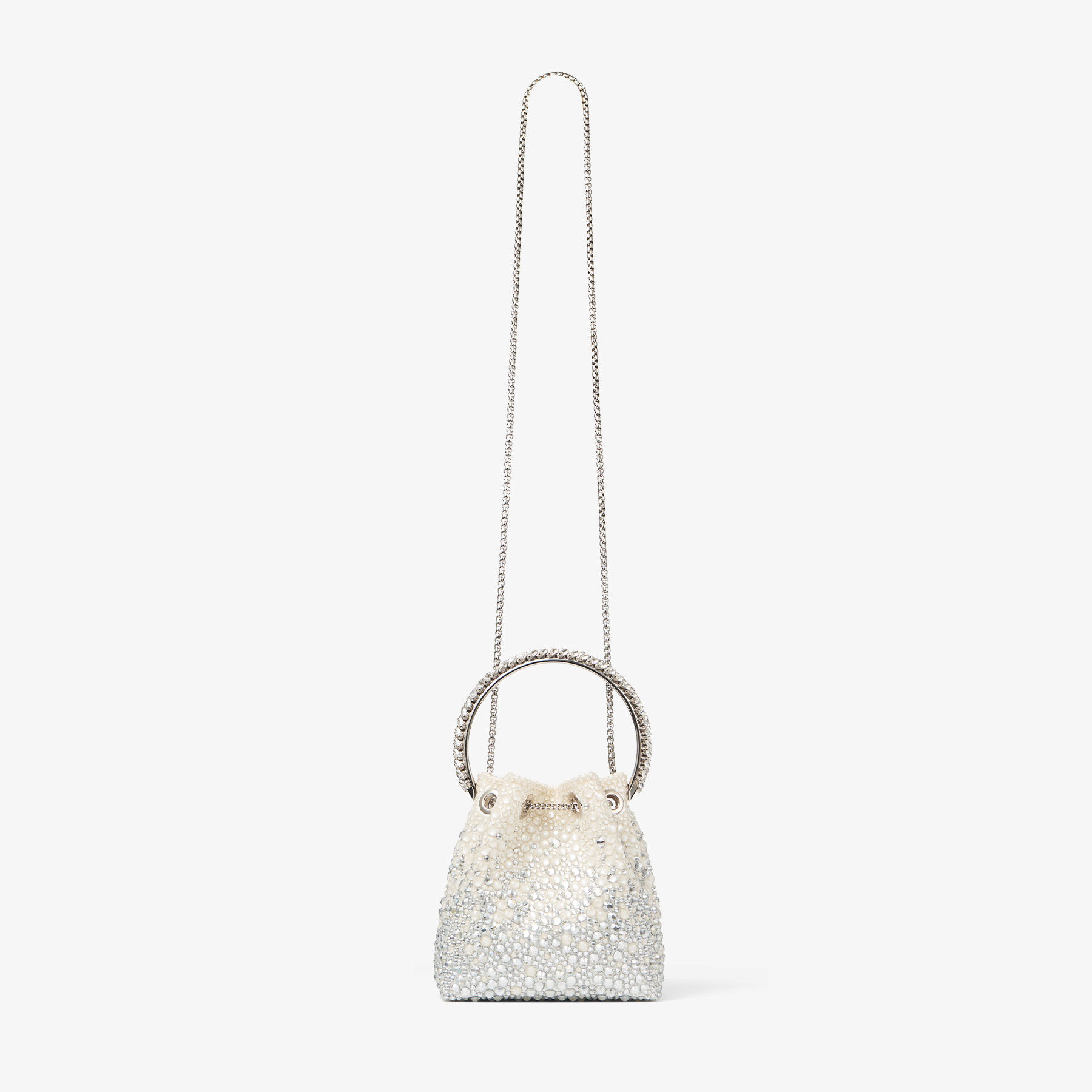 Bon Bon Ivory Satin Crystal Bag