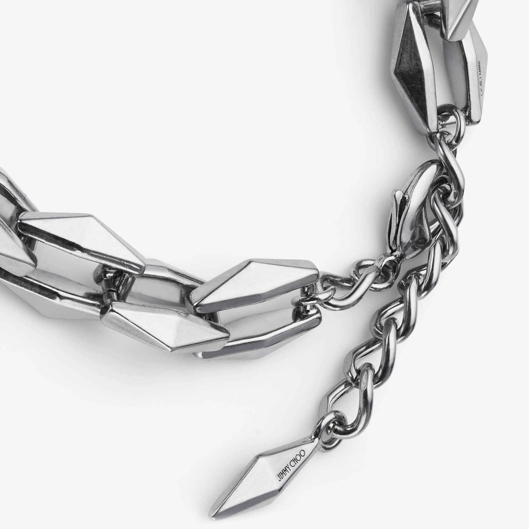 Diamond Chain Bracelet Silver Finish Chain Bracelet