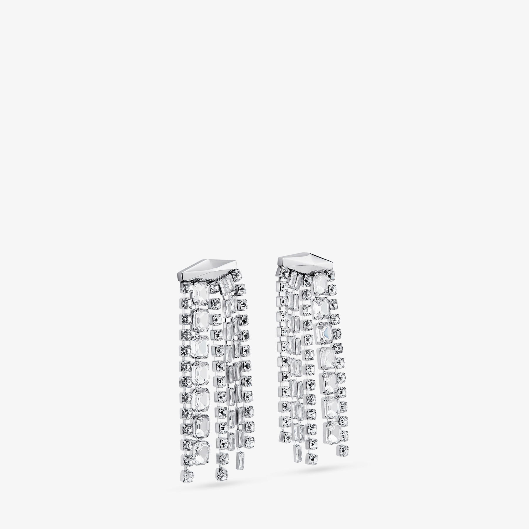 Zandra Earrings Silver-Finish Crystal Earrings