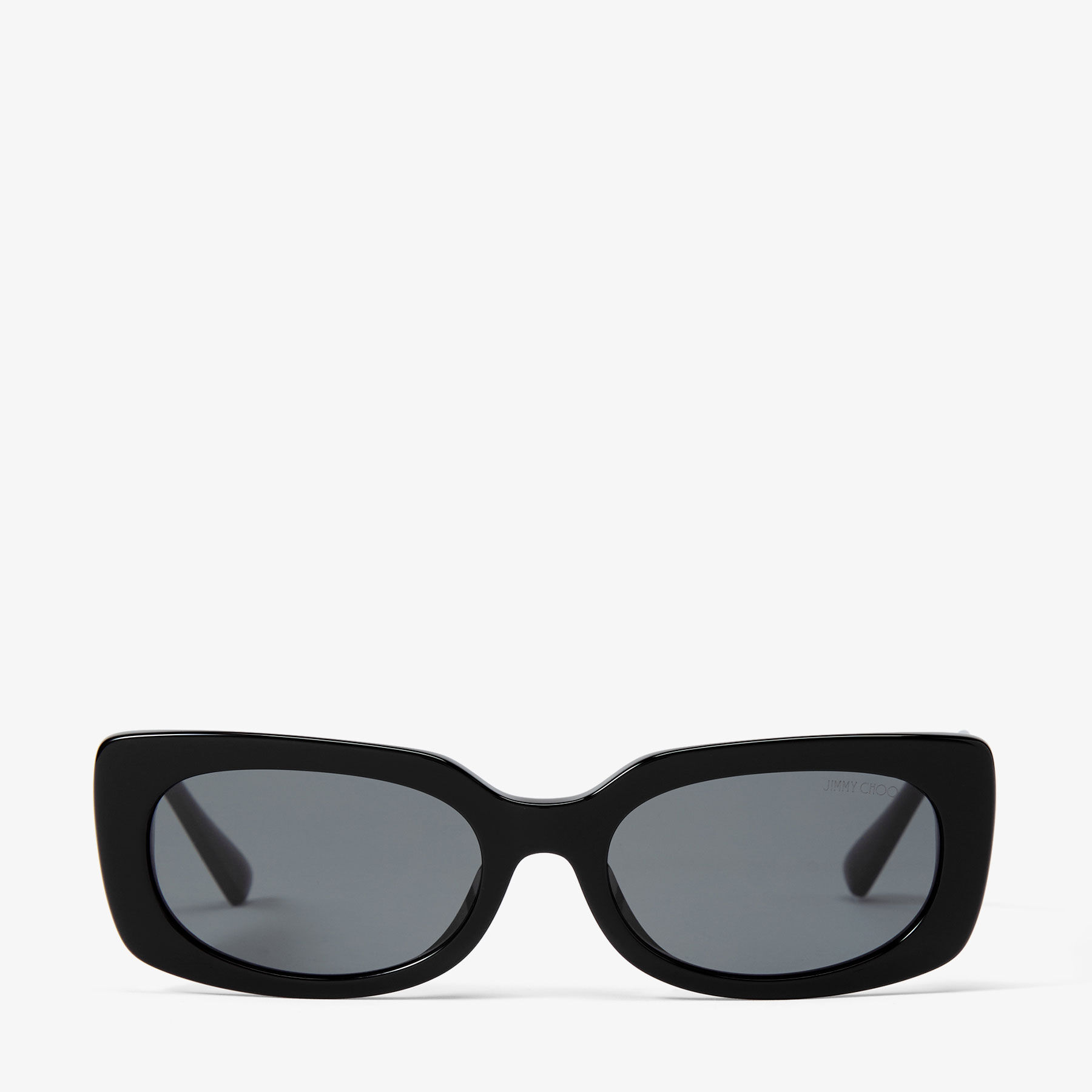 Emeline Black Rectangle Frame Sunglasses