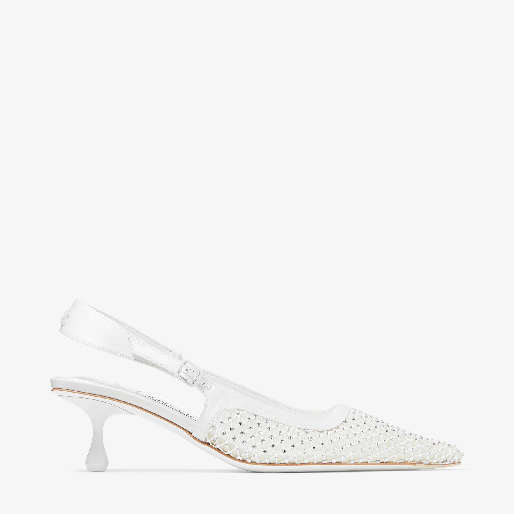 Amel 50 White Mesh Pumps