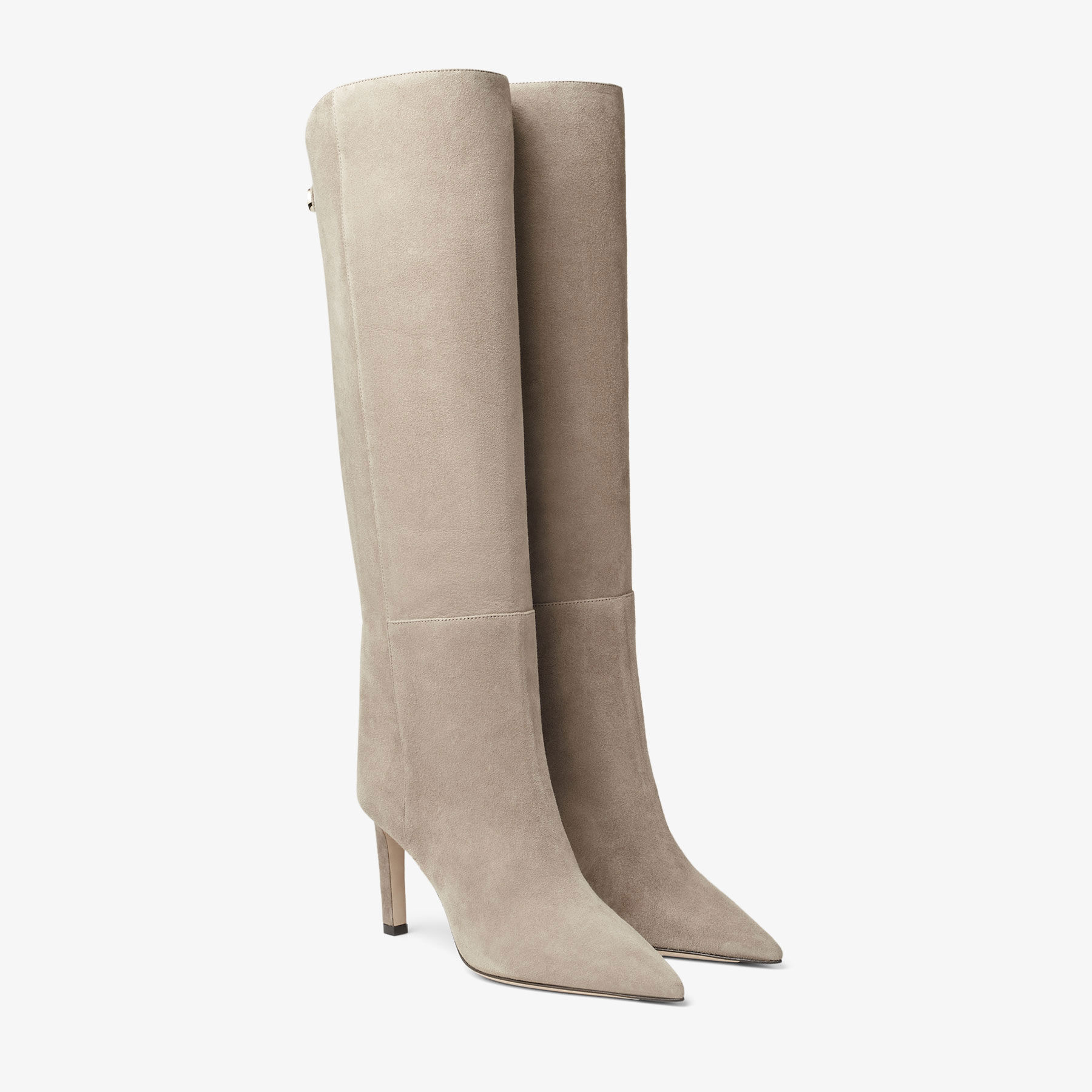 Alizze Knee Boot 85 Taupe Suede Knee-High Boots