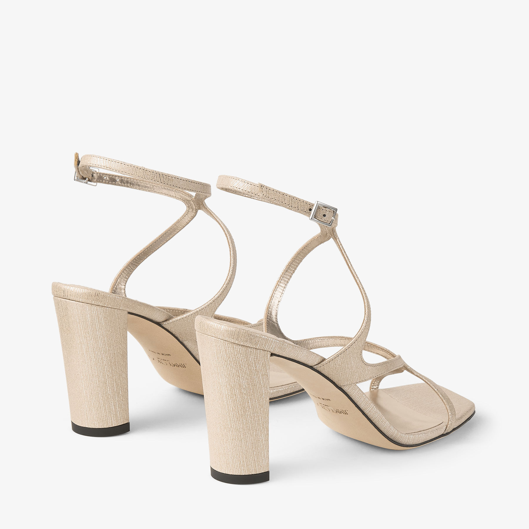 Azie 85 Soft Gold Nappa Leather Sandals
