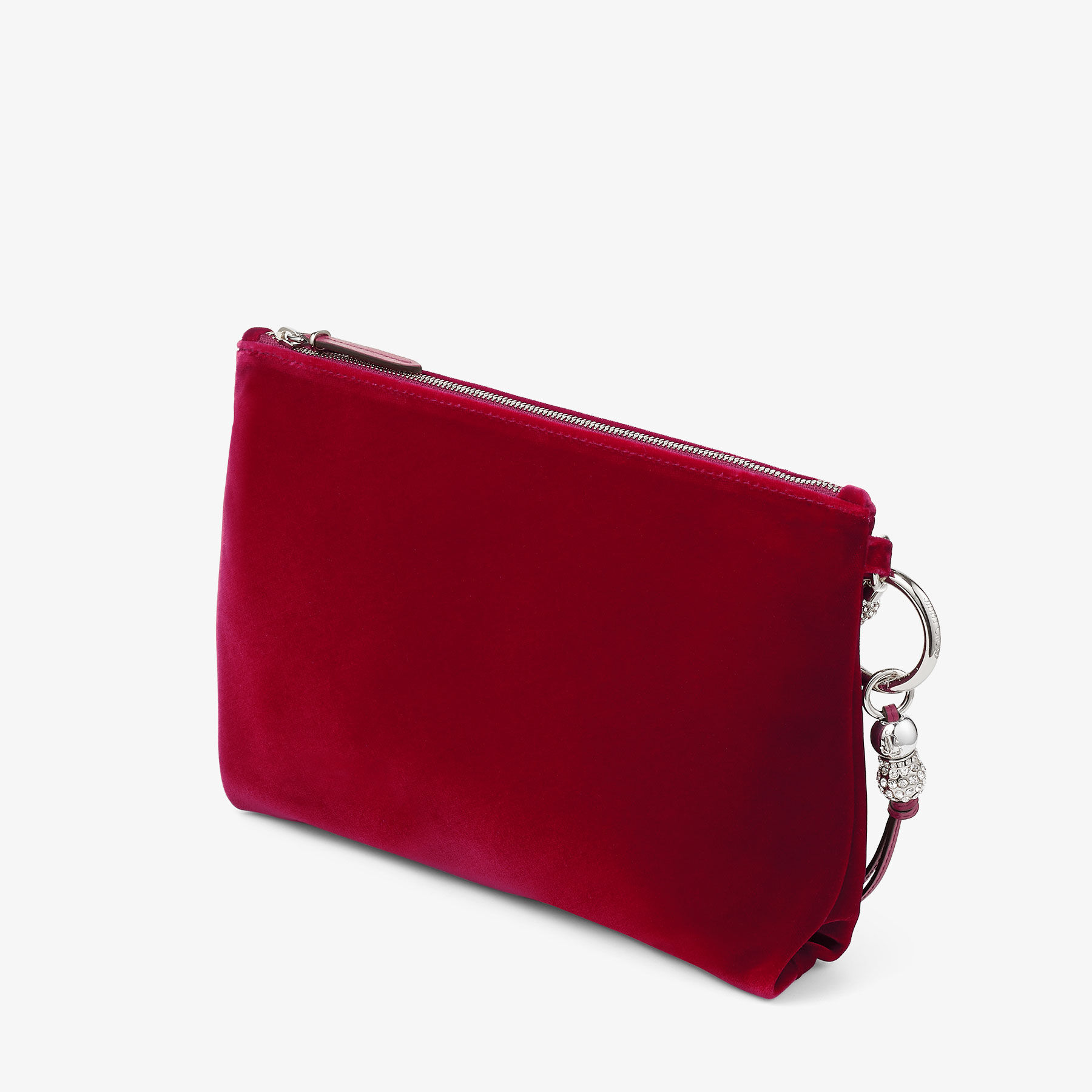 Callie Ruby Red Velvet Clutch Bag